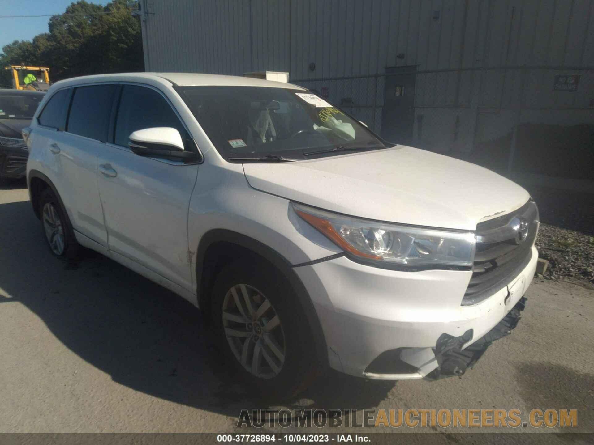 5TDBKRFH1GS345436 TOYOTA HIGHLANDER 2016