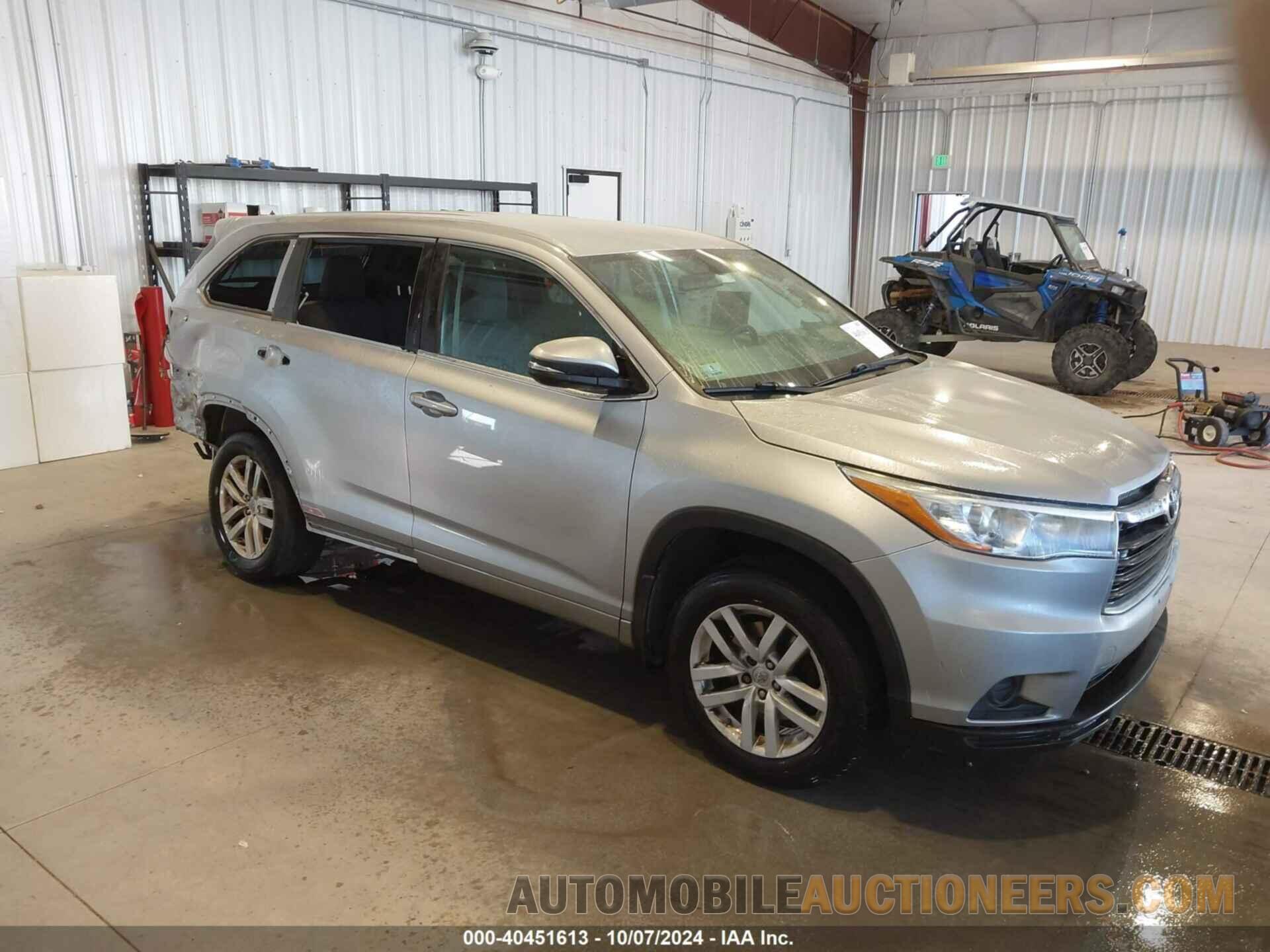 5TDBKRFH2FS084381 TOYOTA HIGHLANDER 2015