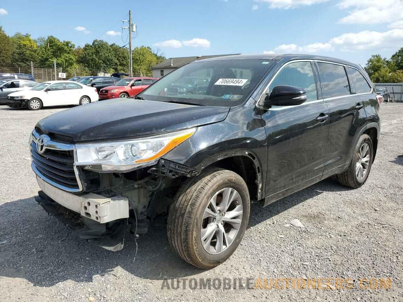 5TDBKRFH2FS105391 TOYOTA HIGHLANDER 2015