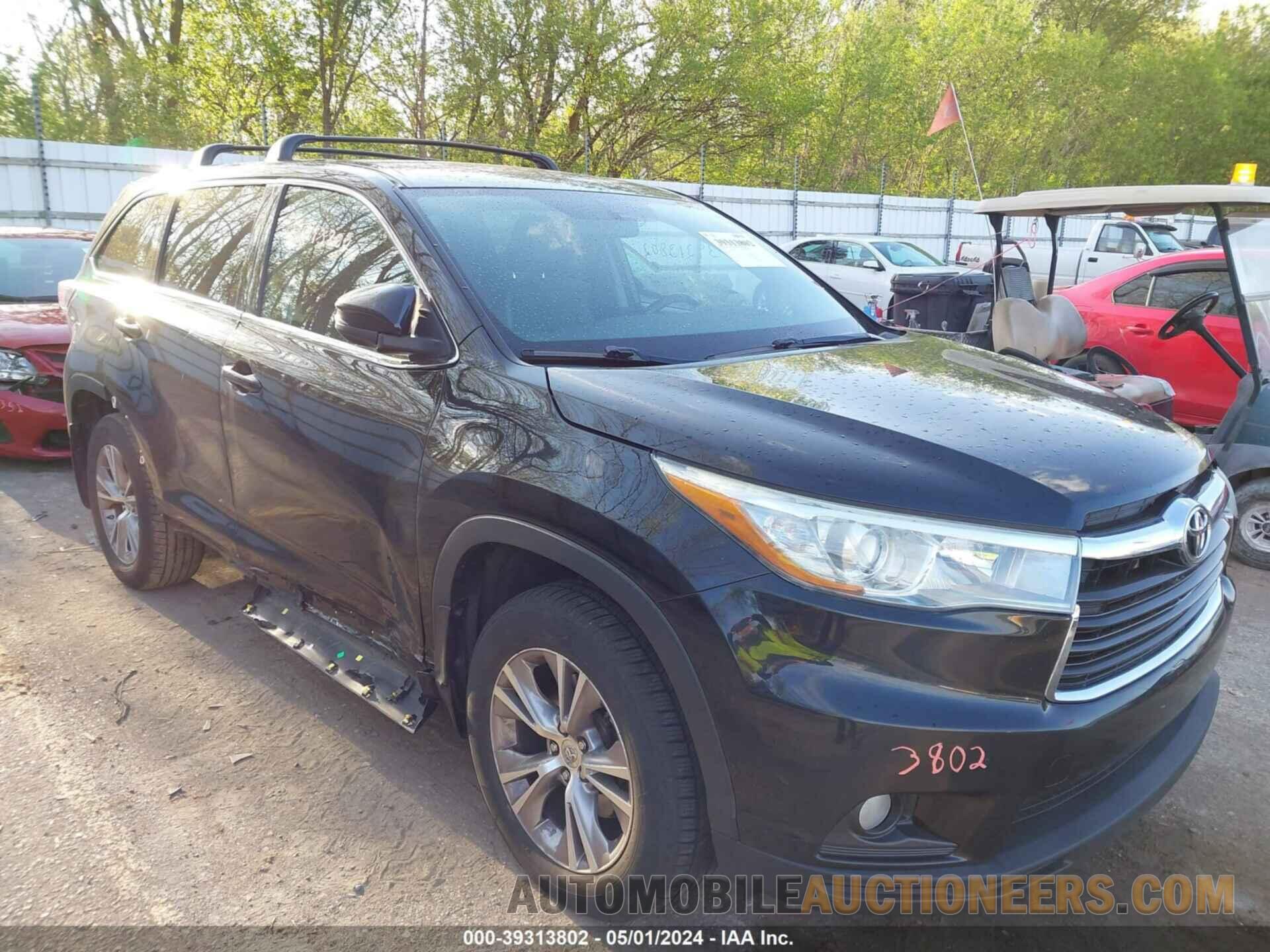 5TDBKRFH2FS117346 TOYOTA HIGHLANDER 2015