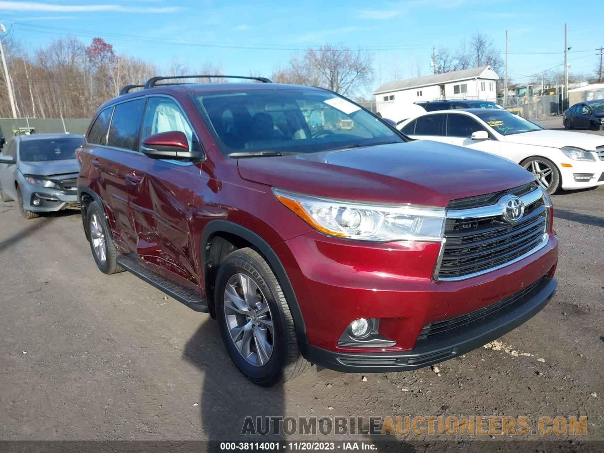 5TDBKRFH2FS117816 TOYOTA HIGHLANDER 2015