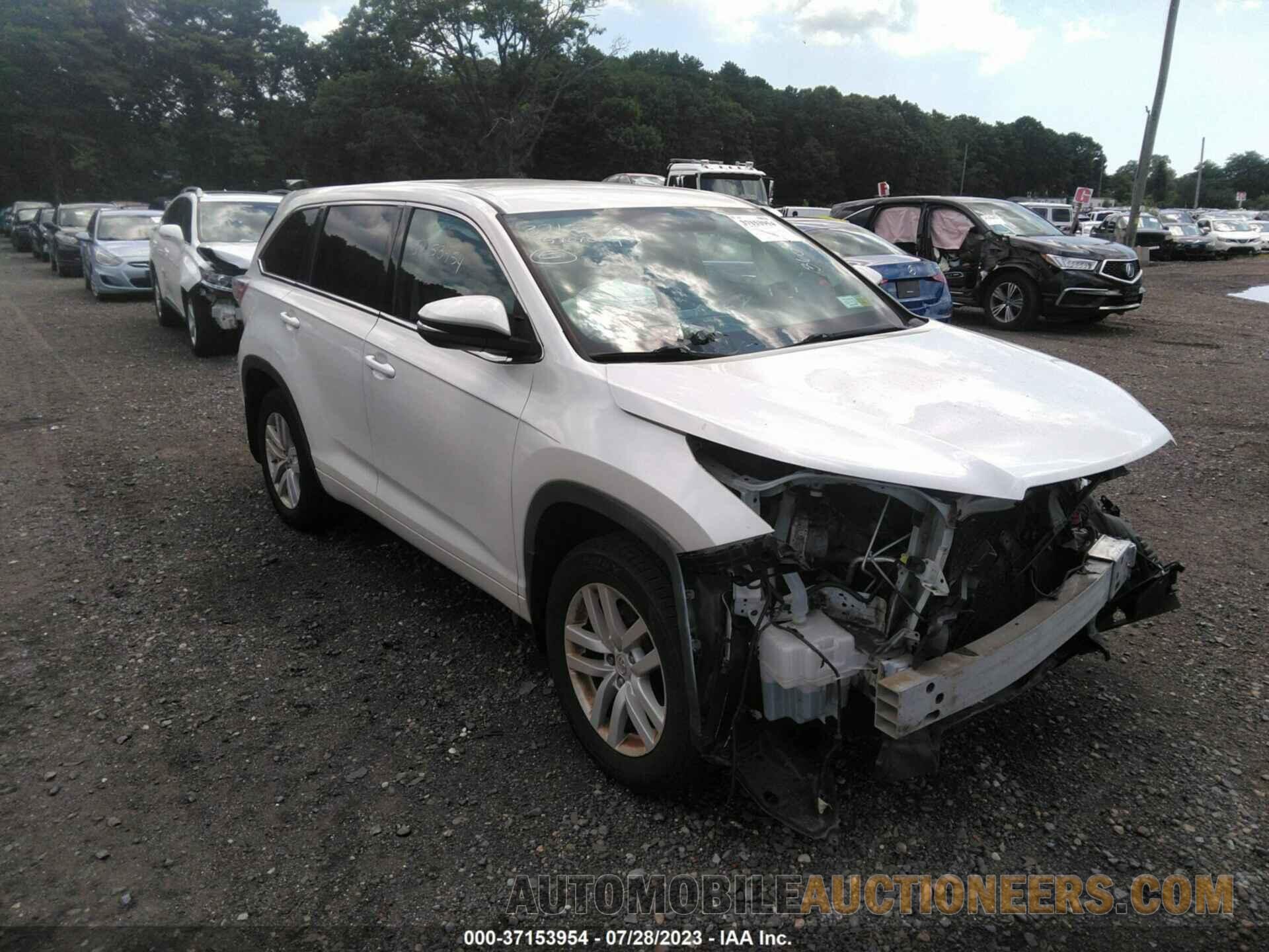 5TDBKRFH2FS160293 TOYOTA HIGHLANDER 2015