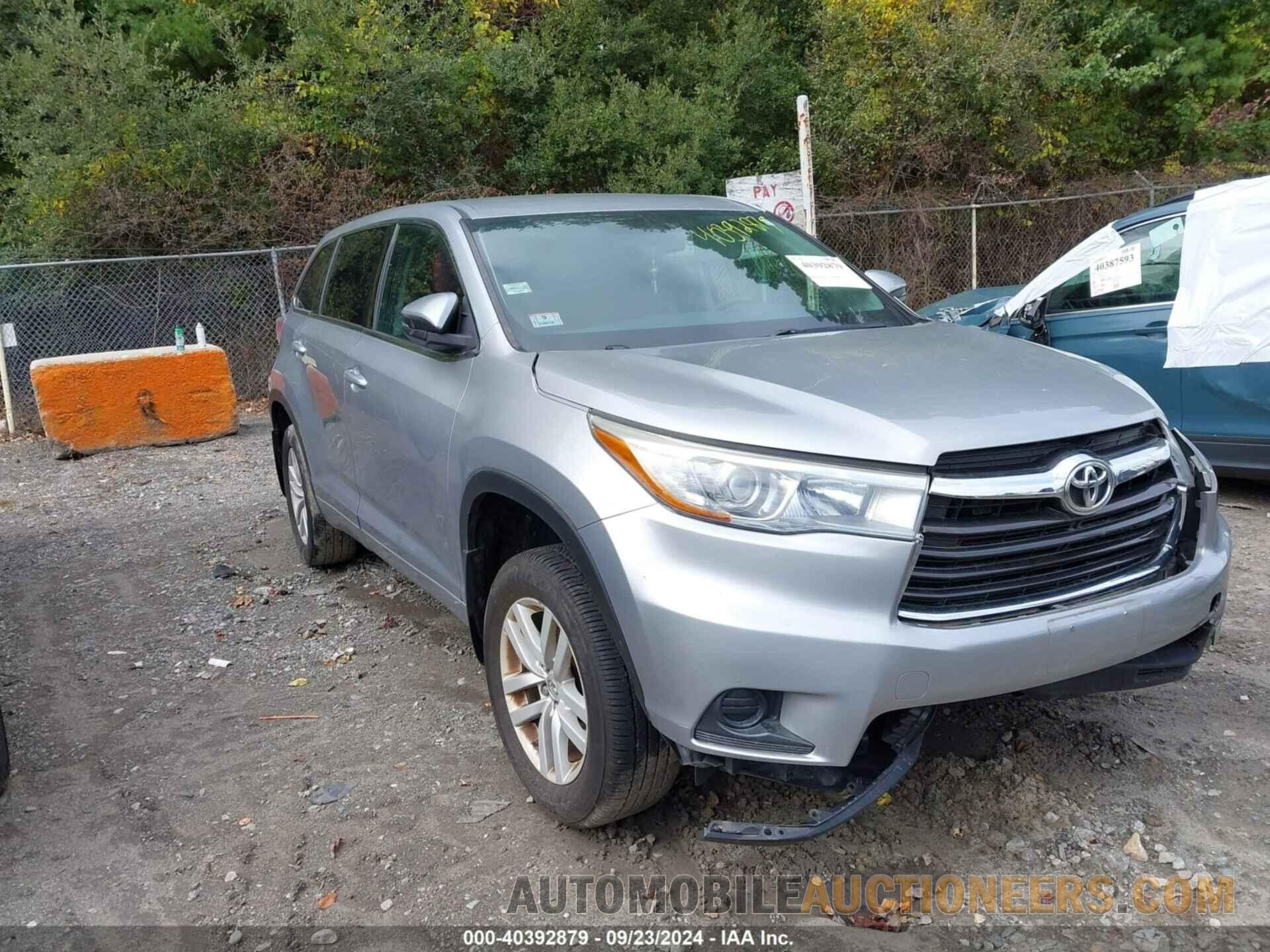 5TDBKRFH2FS177014 TOYOTA HIGHLANDER 2015