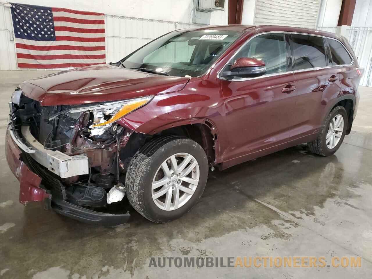 5TDBKRFH2FS191320 TOYOTA HIGHLANDER 2015