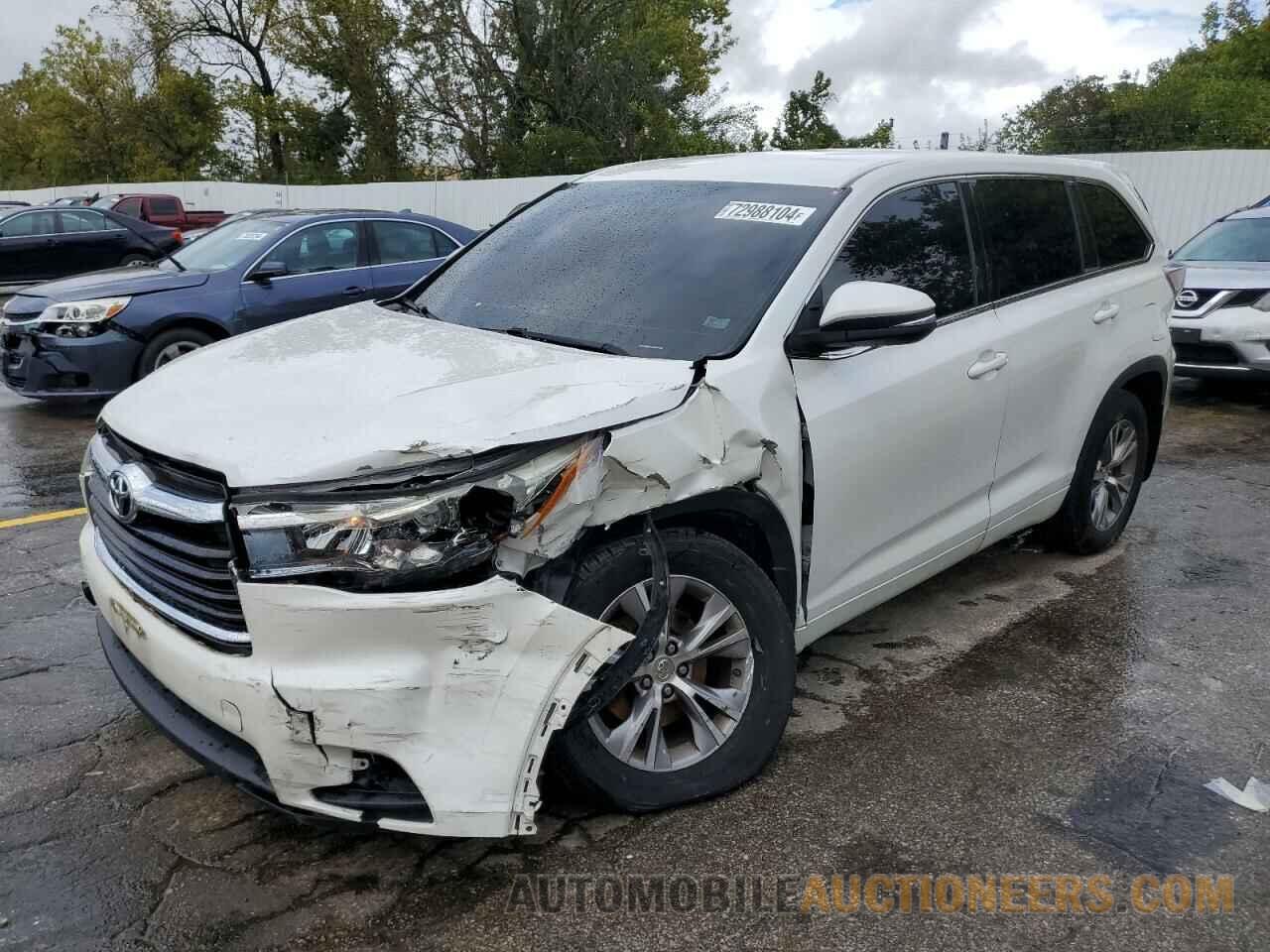 5TDBKRFH2FS196078 TOYOTA HIGHLANDER 2016