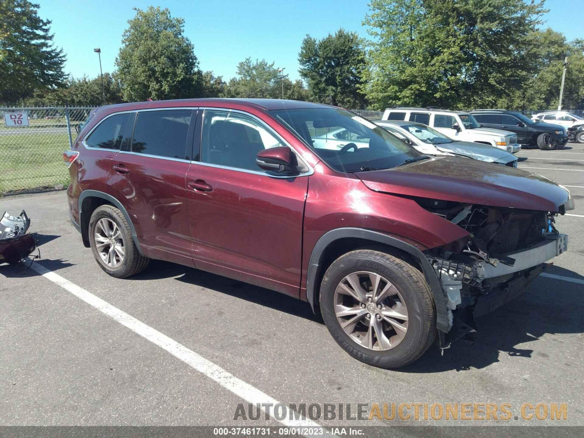 5TDBKRFH2FS204129 TOYOTA HIGHLANDER 2015