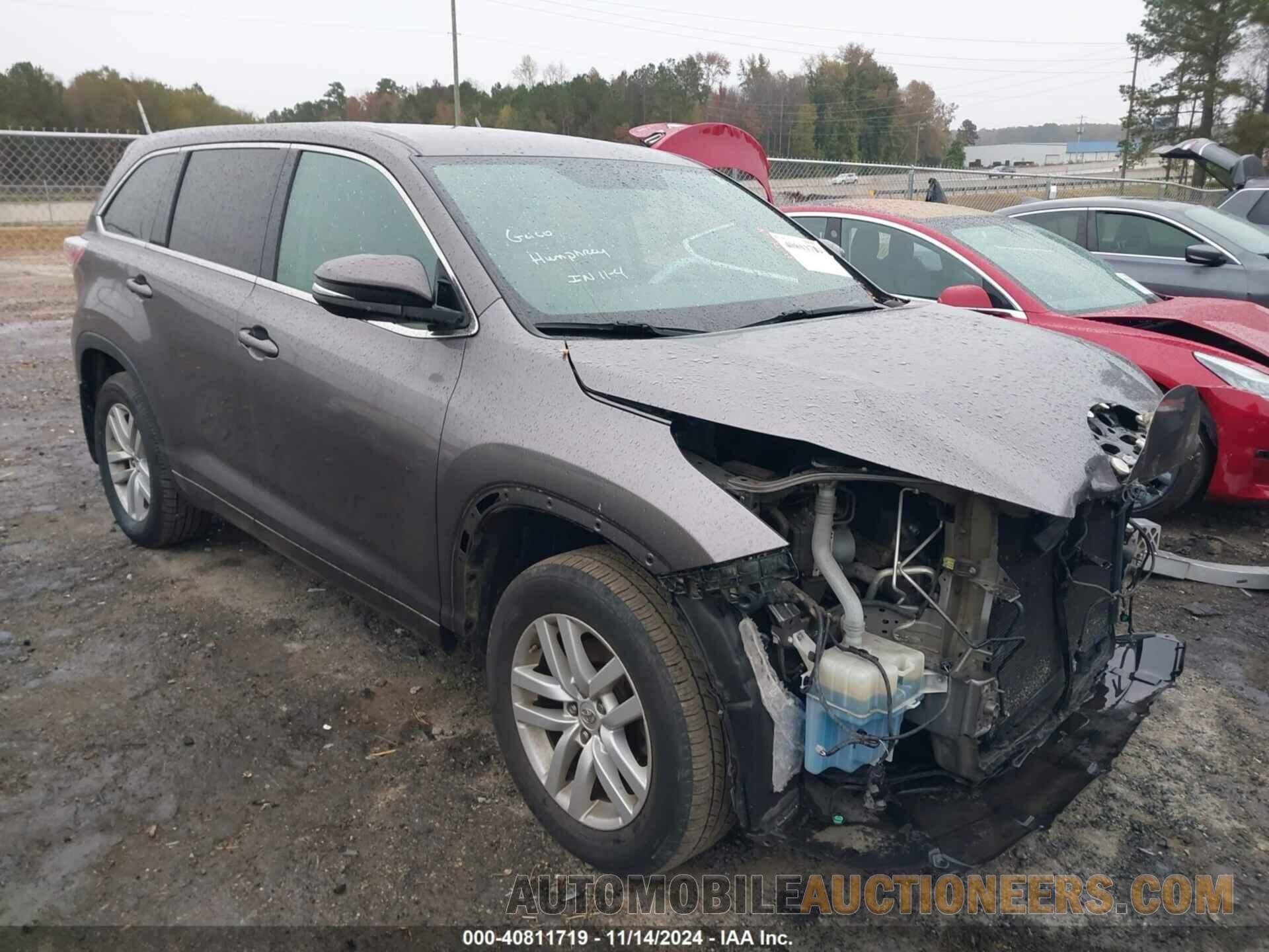 5TDBKRFH3ES043319 TOYOTA HIGHLANDER 2014