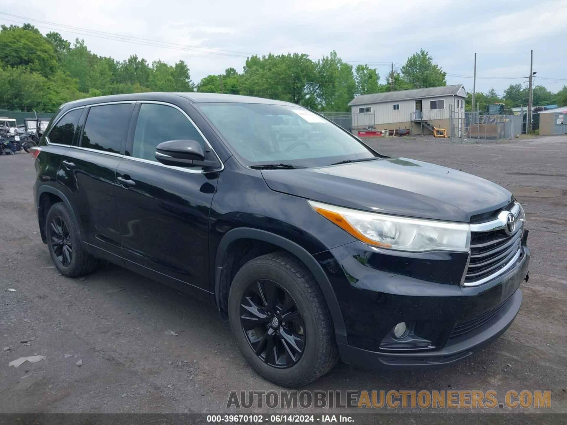 5TDBKRFH3FS105450 TOYOTA HIGHLANDER 2015