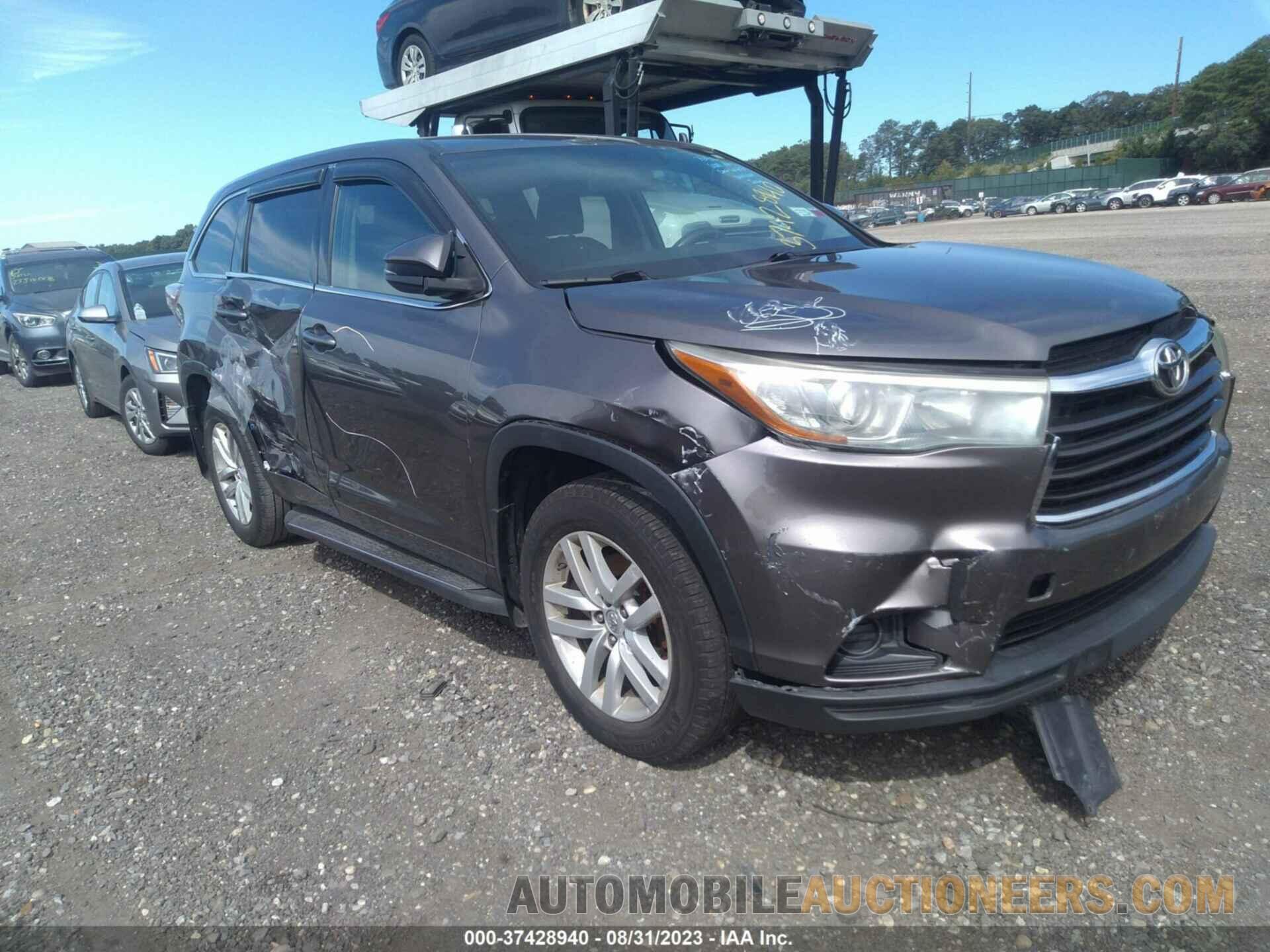 5TDBKRFH3FS138125 TOYOTA HIGHLANDER 2015