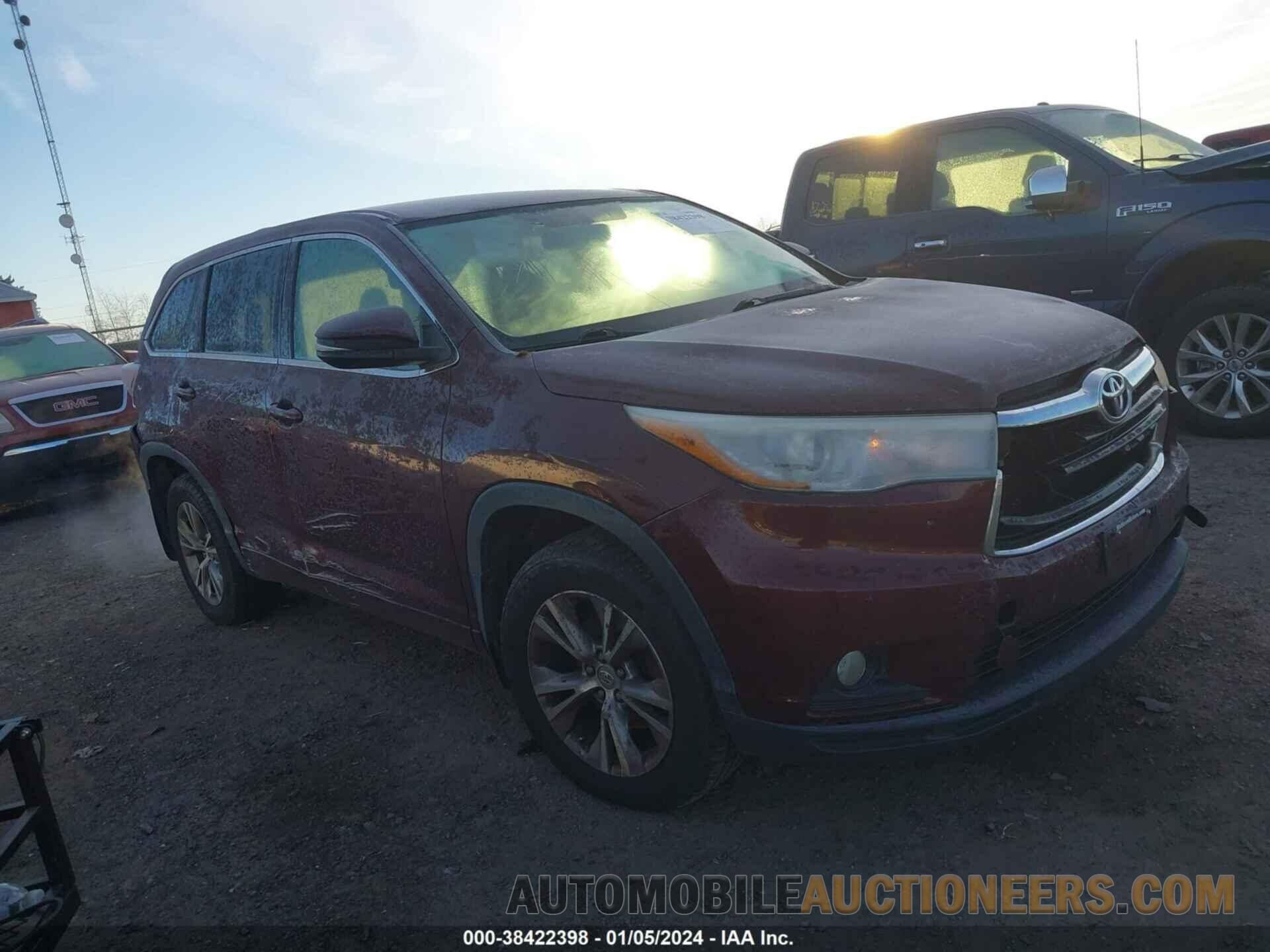 5TDBKRFH3FS161355 TOYOTA HIGHLANDER 2015