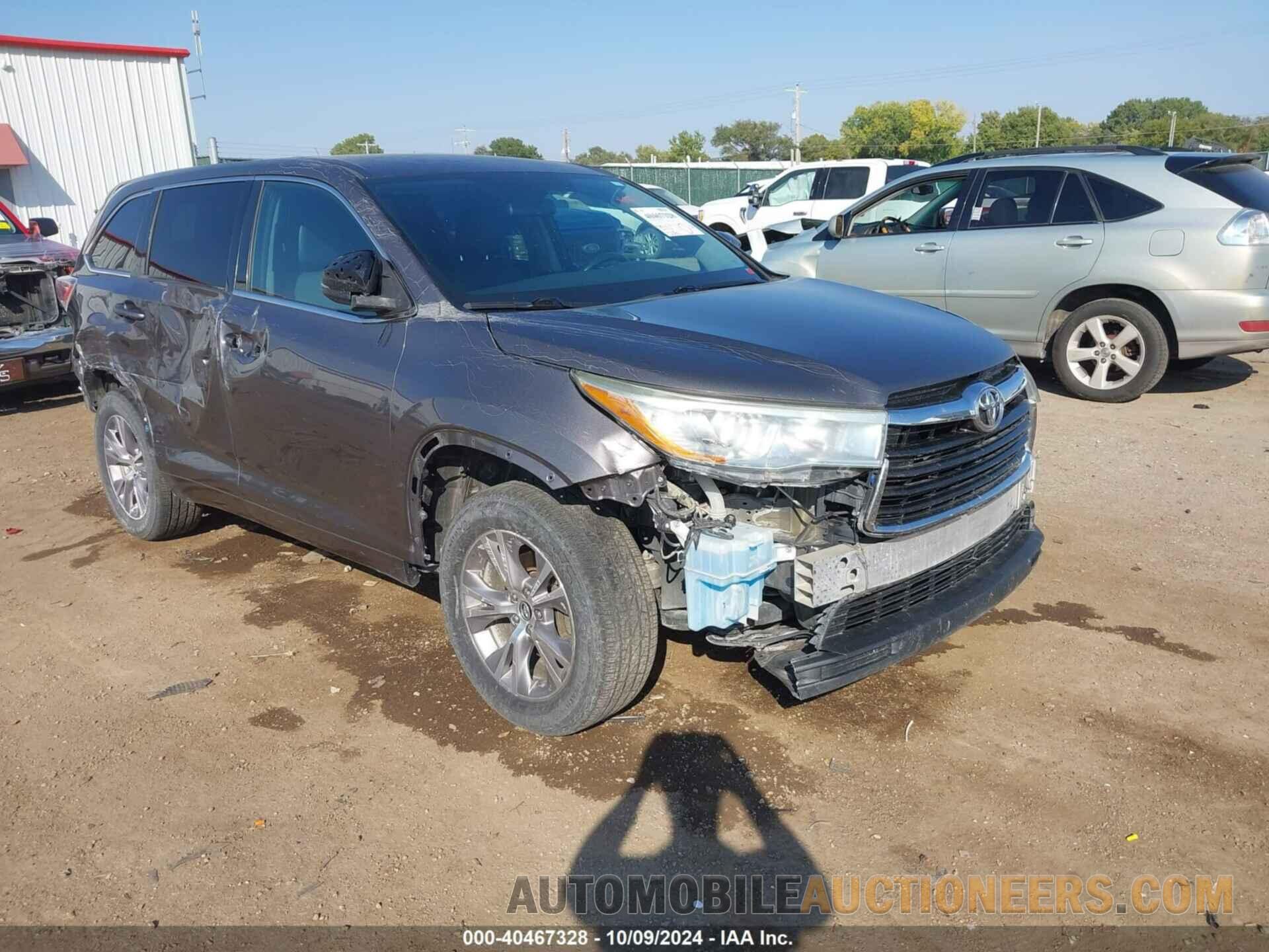 5TDBKRFH3GS295512 TOYOTA HIGHLANDER 2016