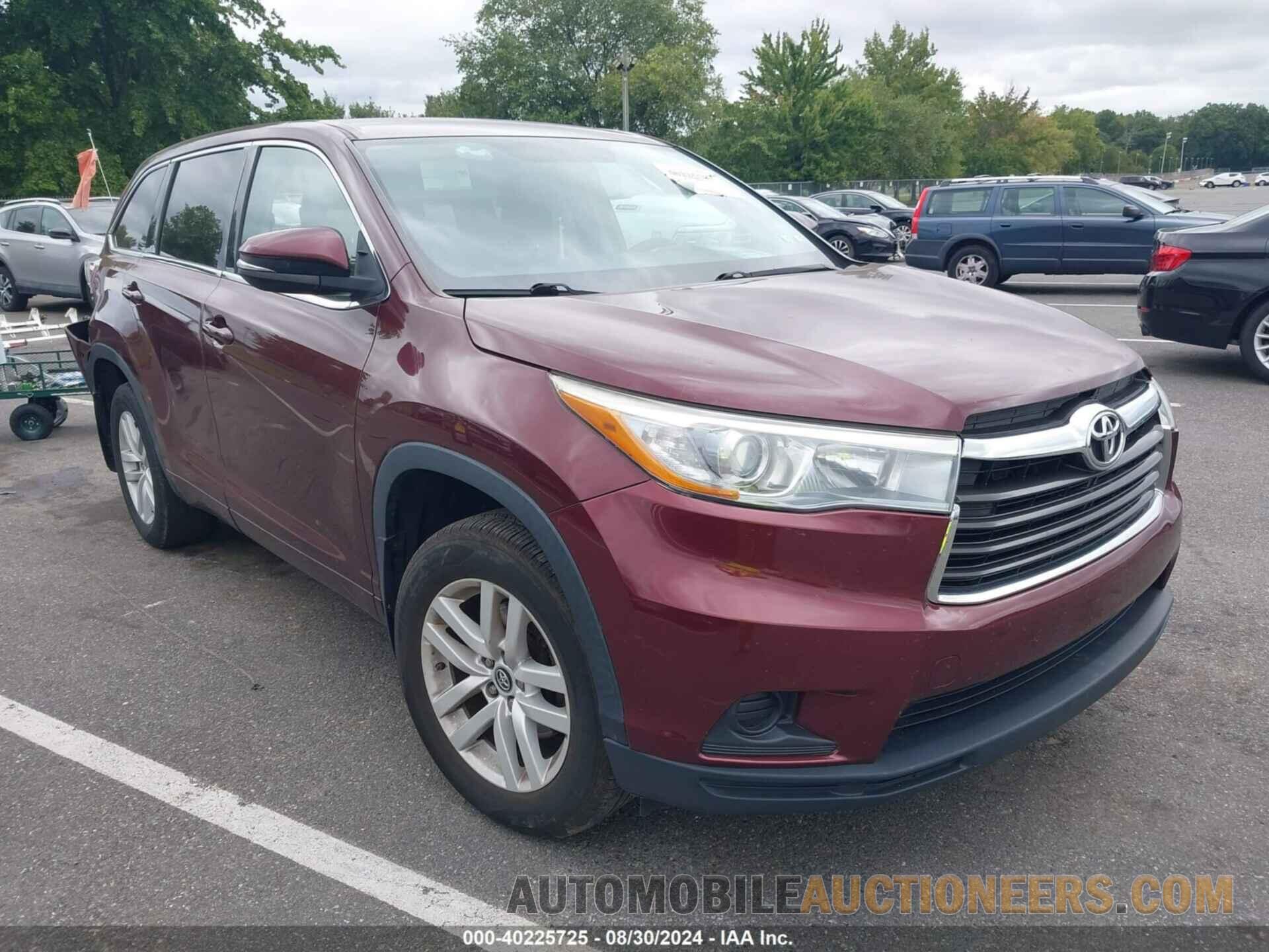 5TDBKRFH3GS318397 TOYOTA HIGHLANDER 2016