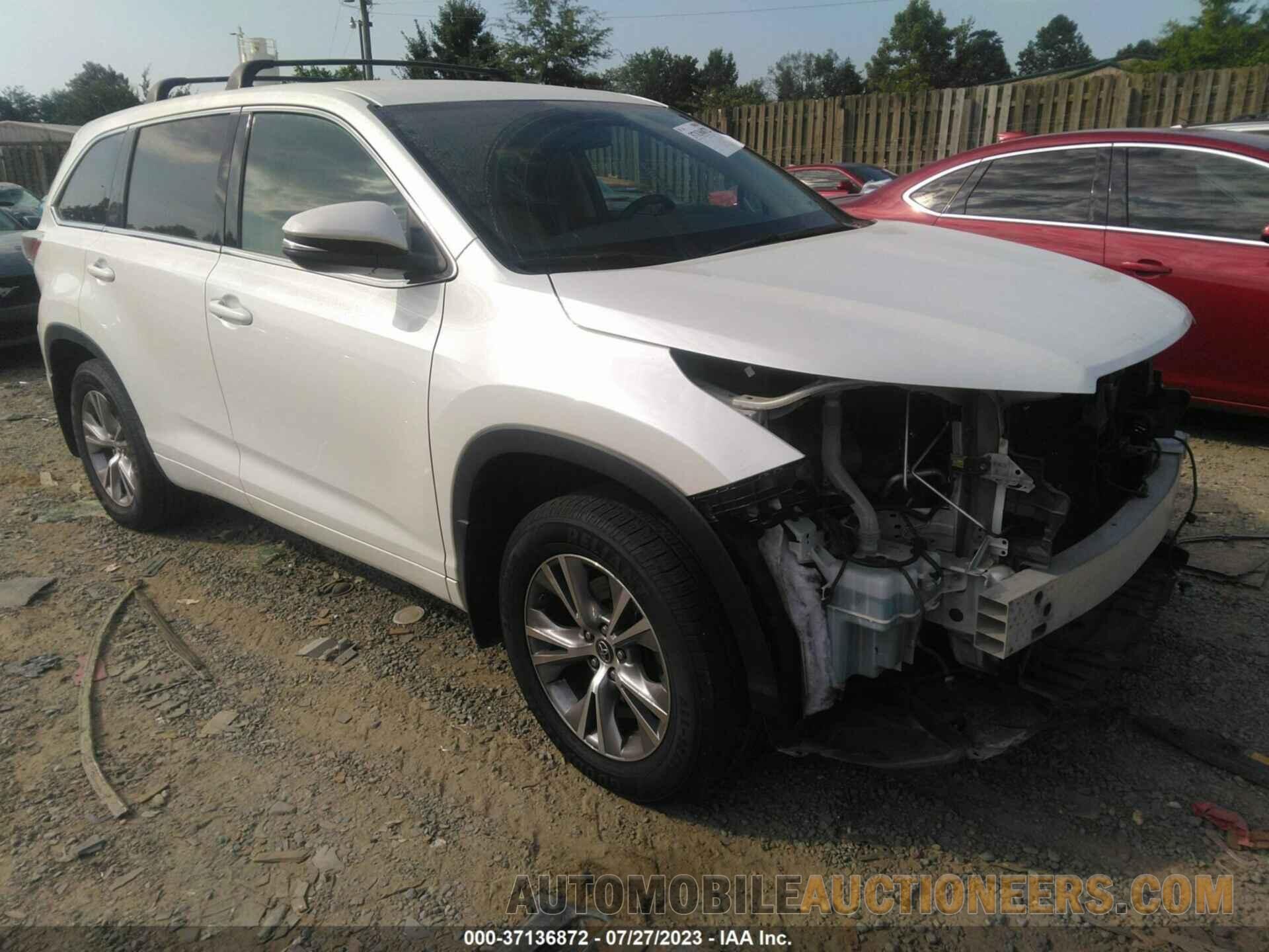 5TDBKRFH3GS331389 TOYOTA HIGHLANDER 2016