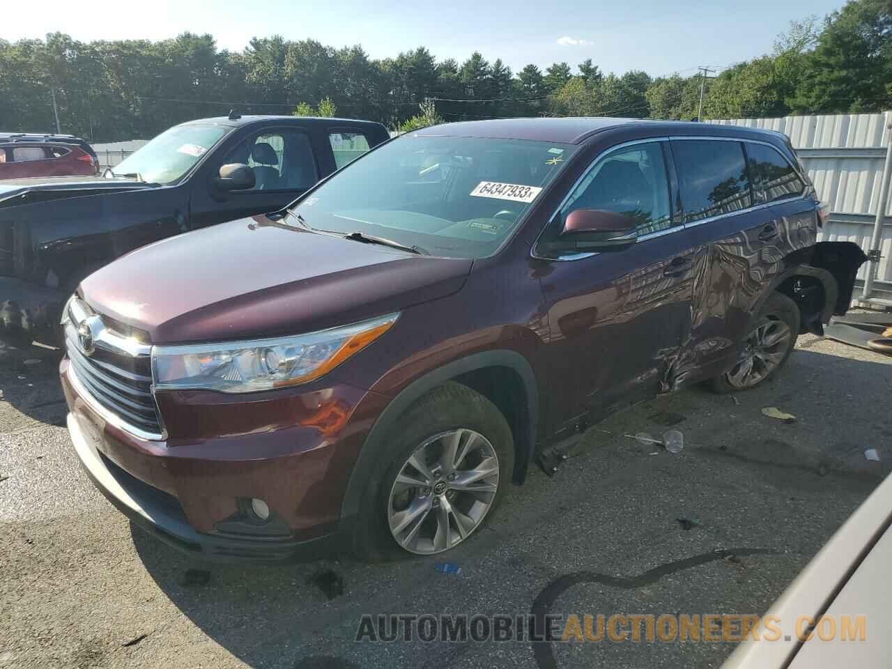 5TDBKRFH4GS261952 TOYOTA HIGHLANDER 2016