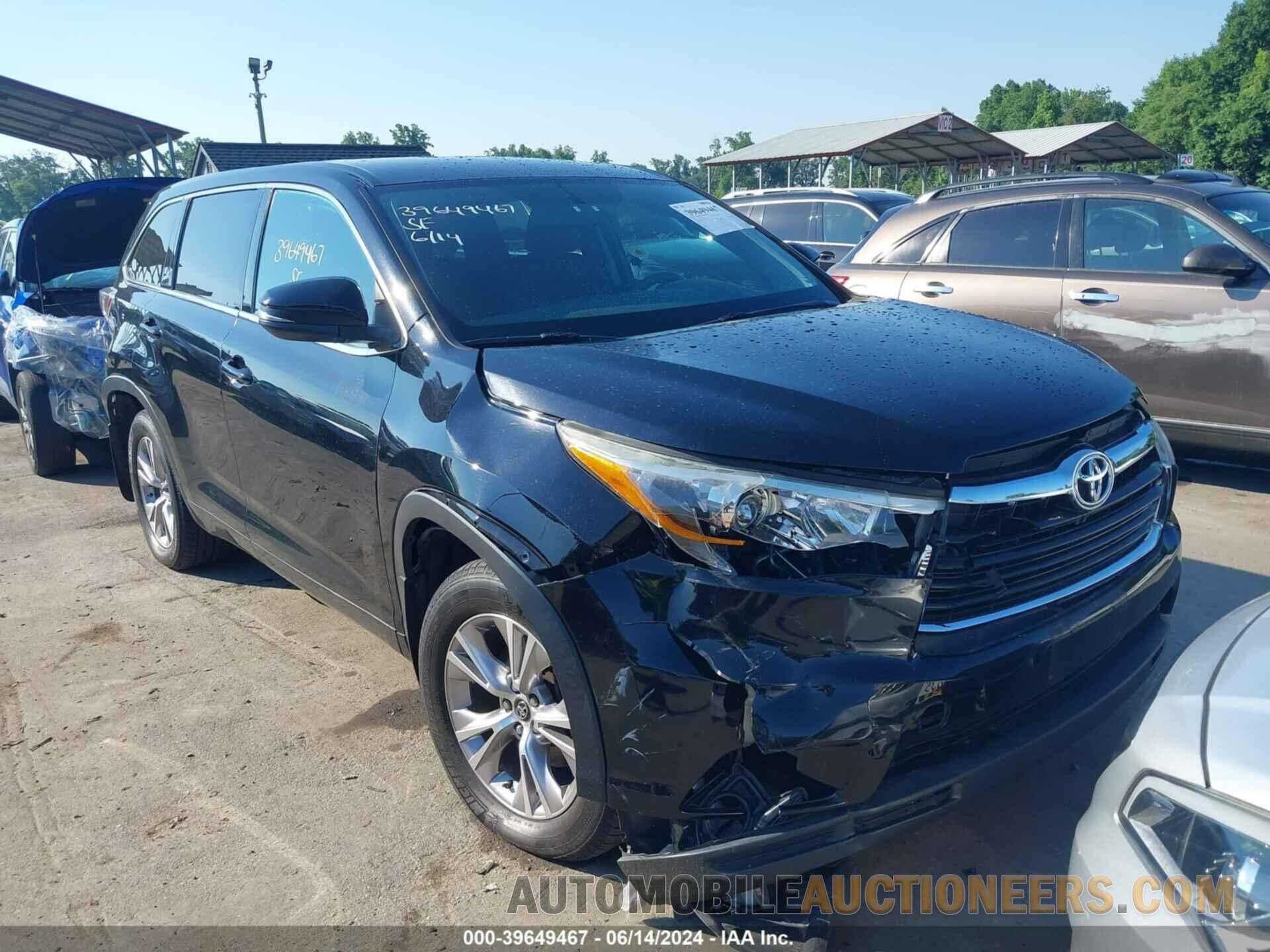 5TDBKRFH4GS348122 TOYOTA HIGHLANDER 2016