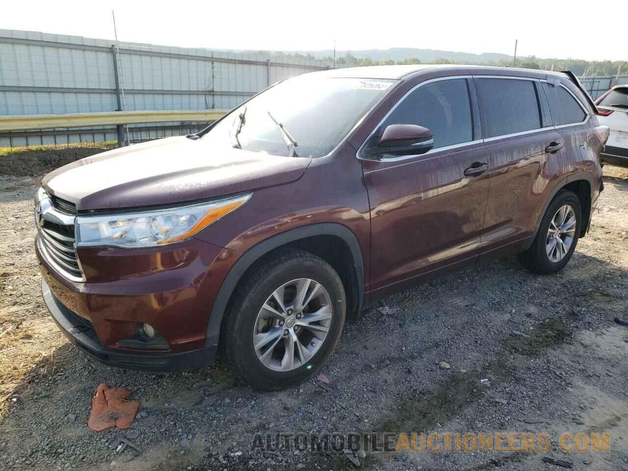 5TDBKRFH5FS090787 TOYOTA HIGHLANDER 2015