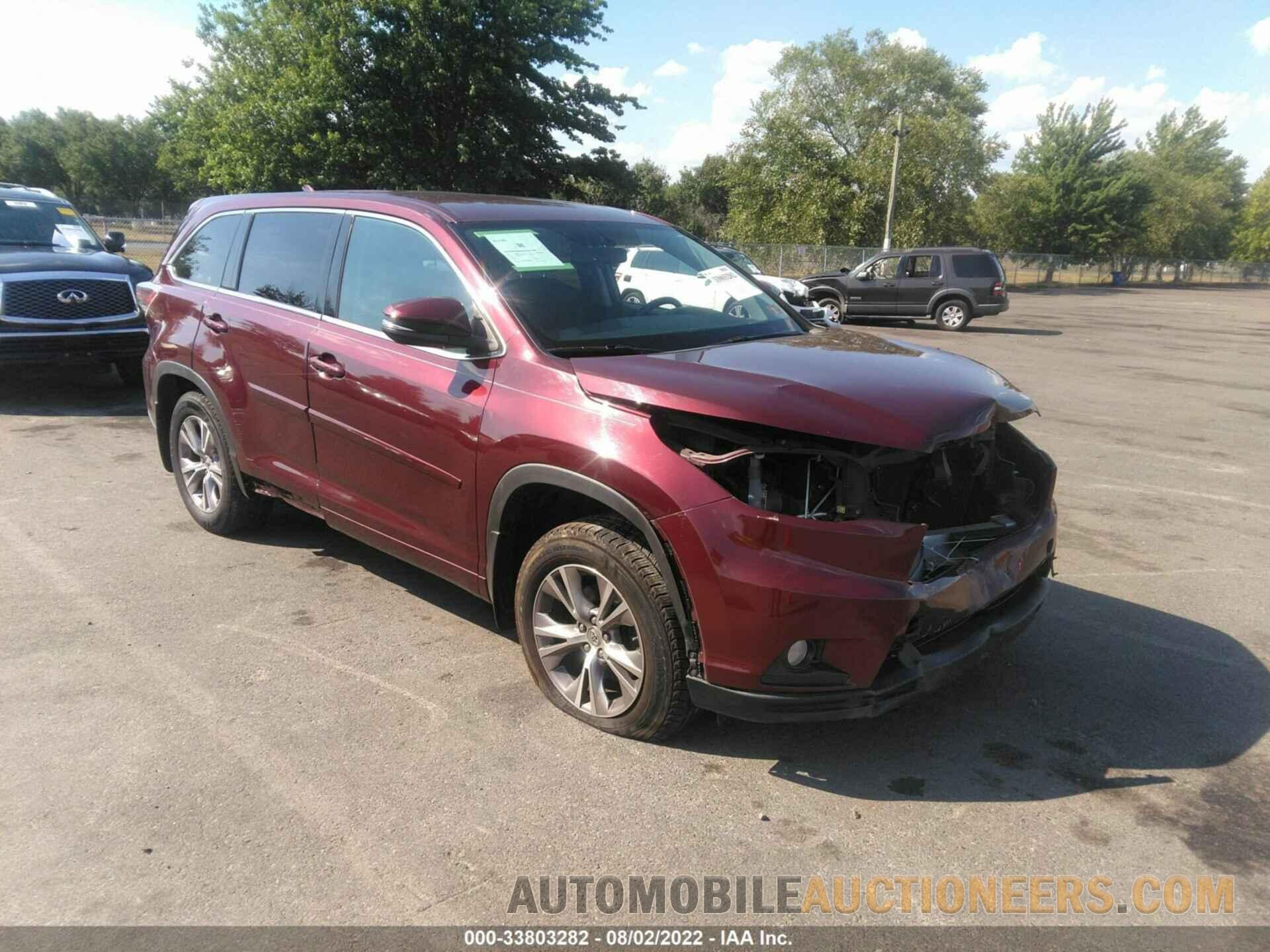 5TDBKRFH5FS147666 TOYOTA HIGHLANDER 2015