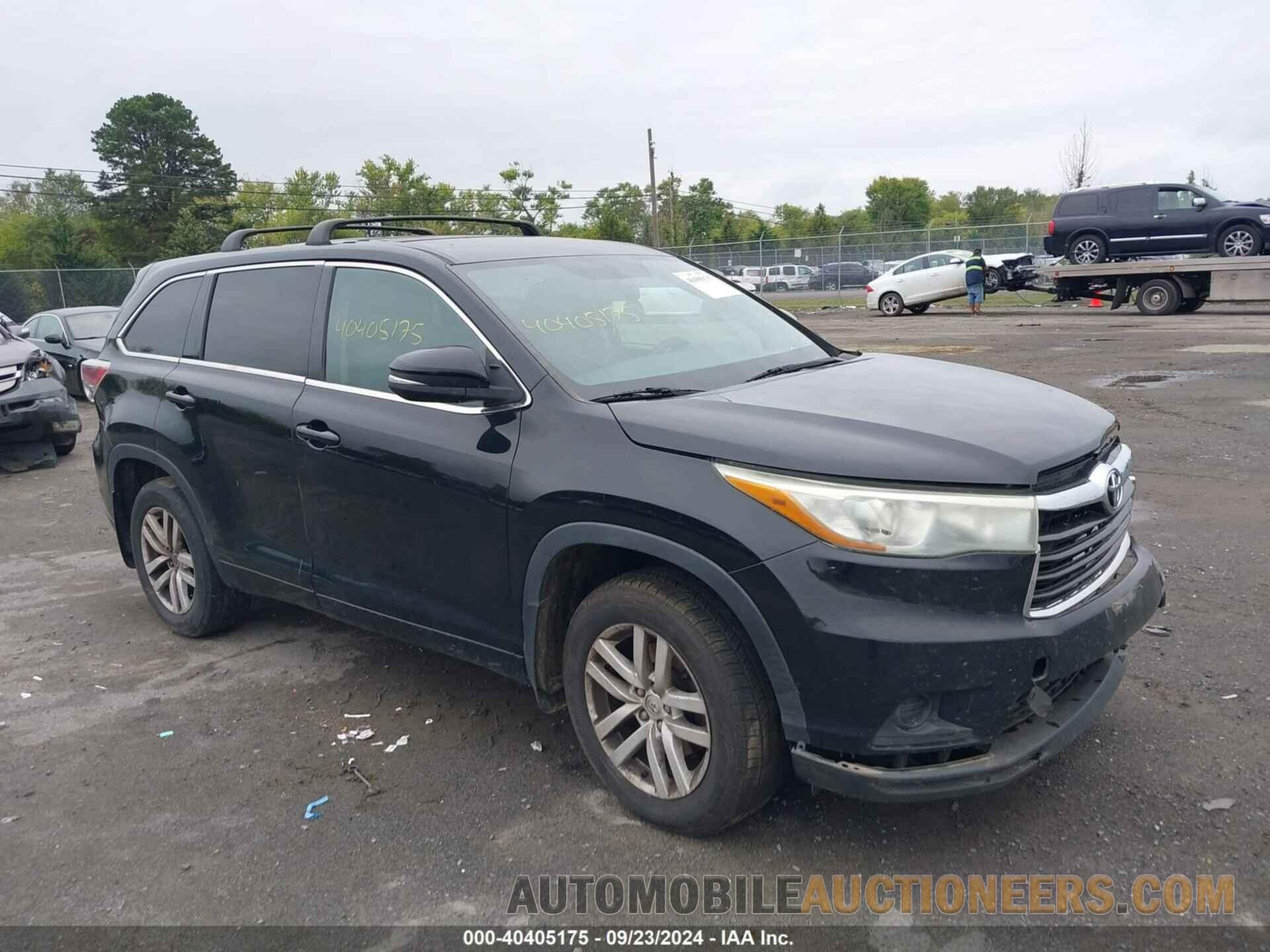 5TDBKRFH5FS159493 TOYOTA HIGHLANDER 2015