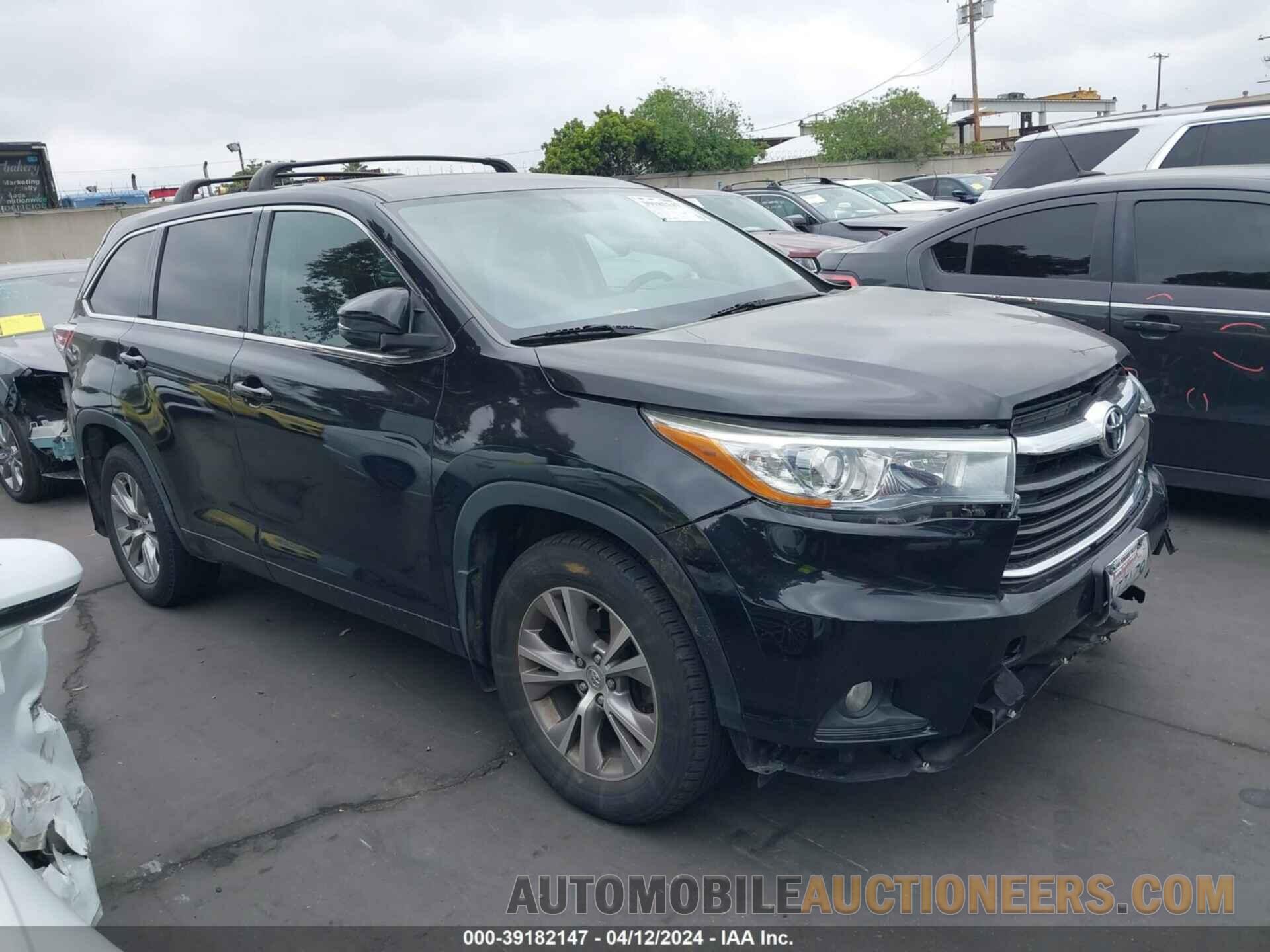 5TDBKRFH5FS185348 TOYOTA HIGHLANDER 2015