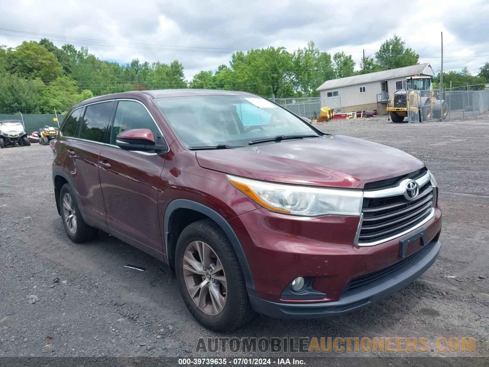 5TDBKRFH5GS262317 TOYOTA HIGHLANDER 2016