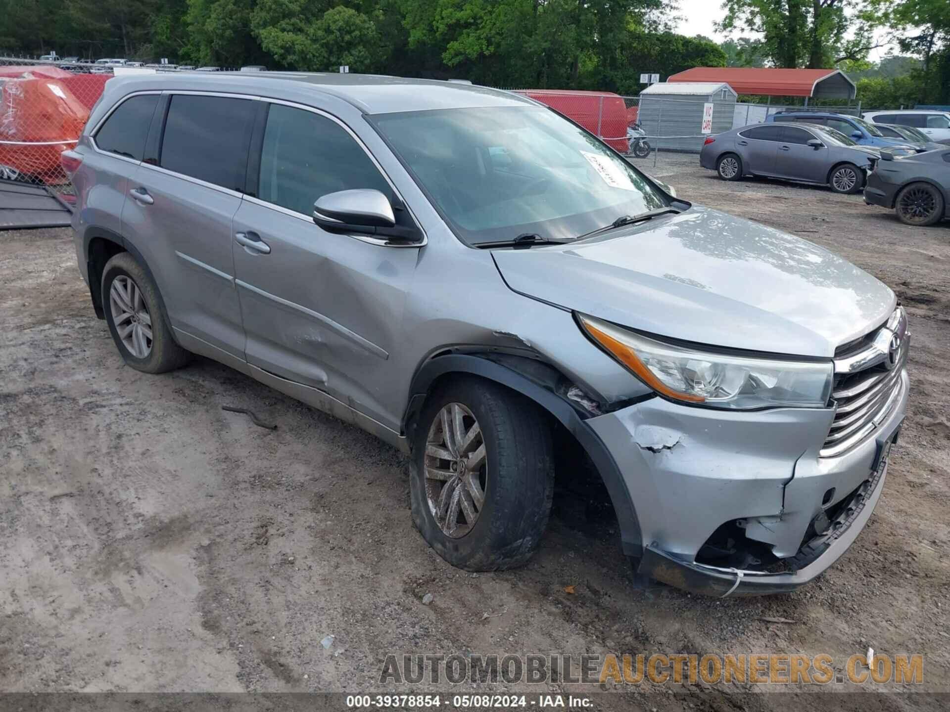 5TDBKRFH5GS268148 TOYOTA HIGHLANDER 2016