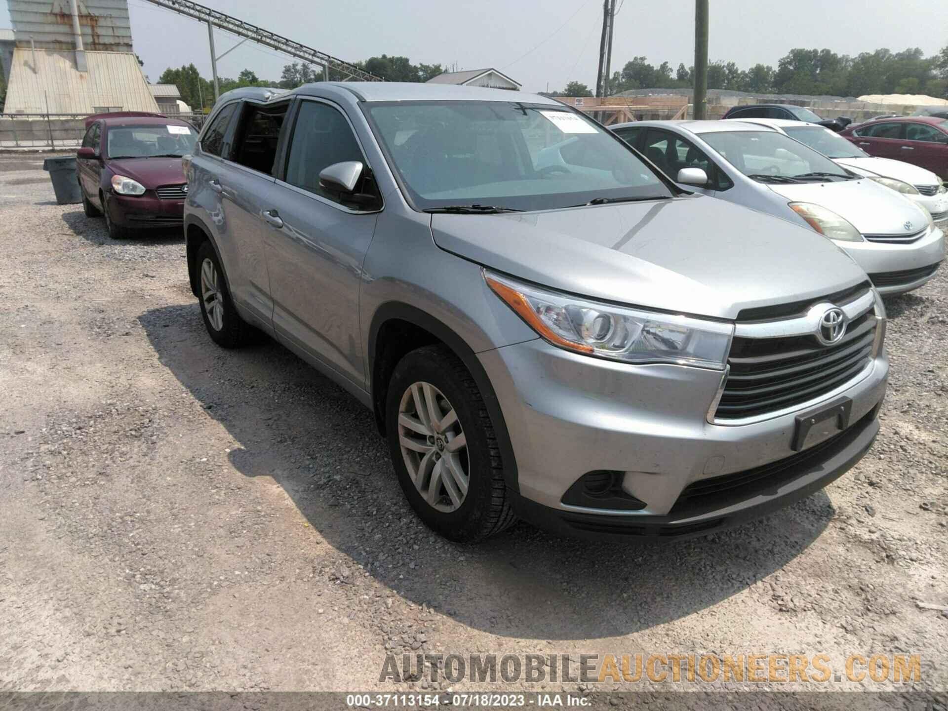 5TDBKRFH5GS276427 TOYOTA HIGHLANDER 2016