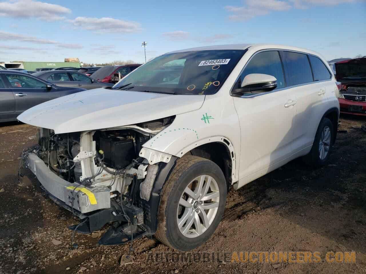 5TDBKRFH5GS327974 TOYOTA HIGHLANDER 2016