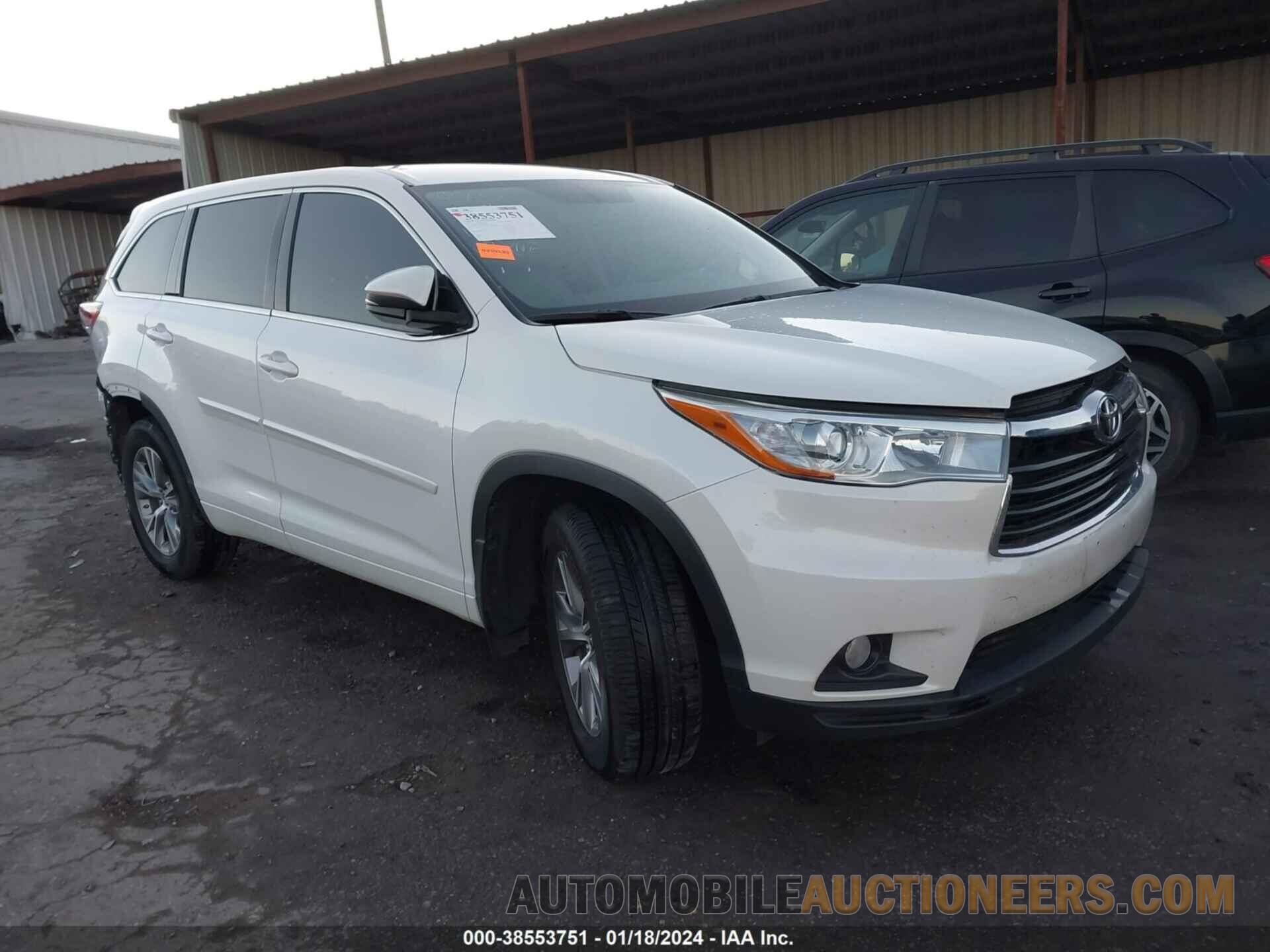 5TDBKRFH6GS288277 TOYOTA HIGHLANDER 2016