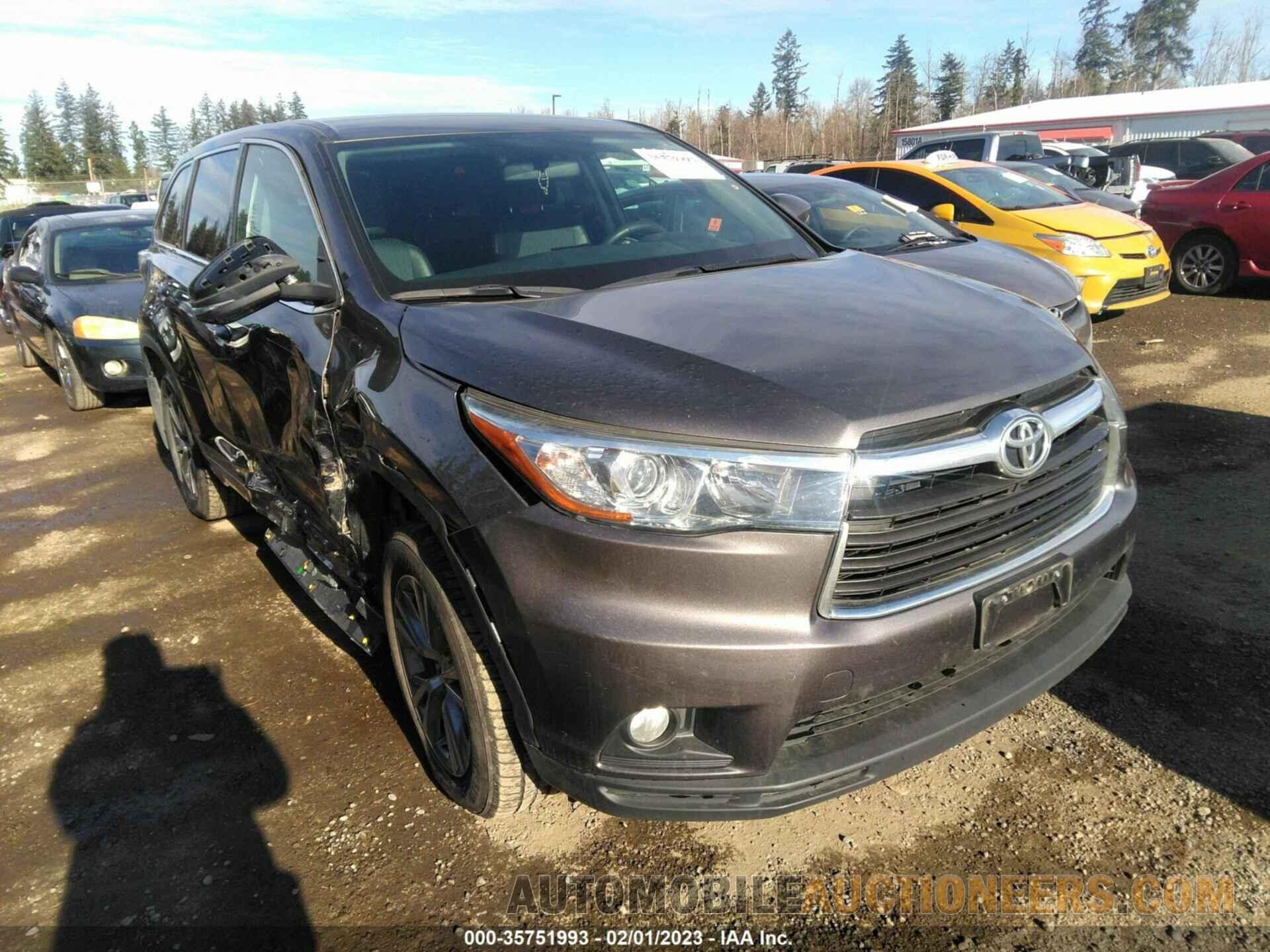 5TDBKRFH7FS112627 TOYOTA HIGHLANDER 2015