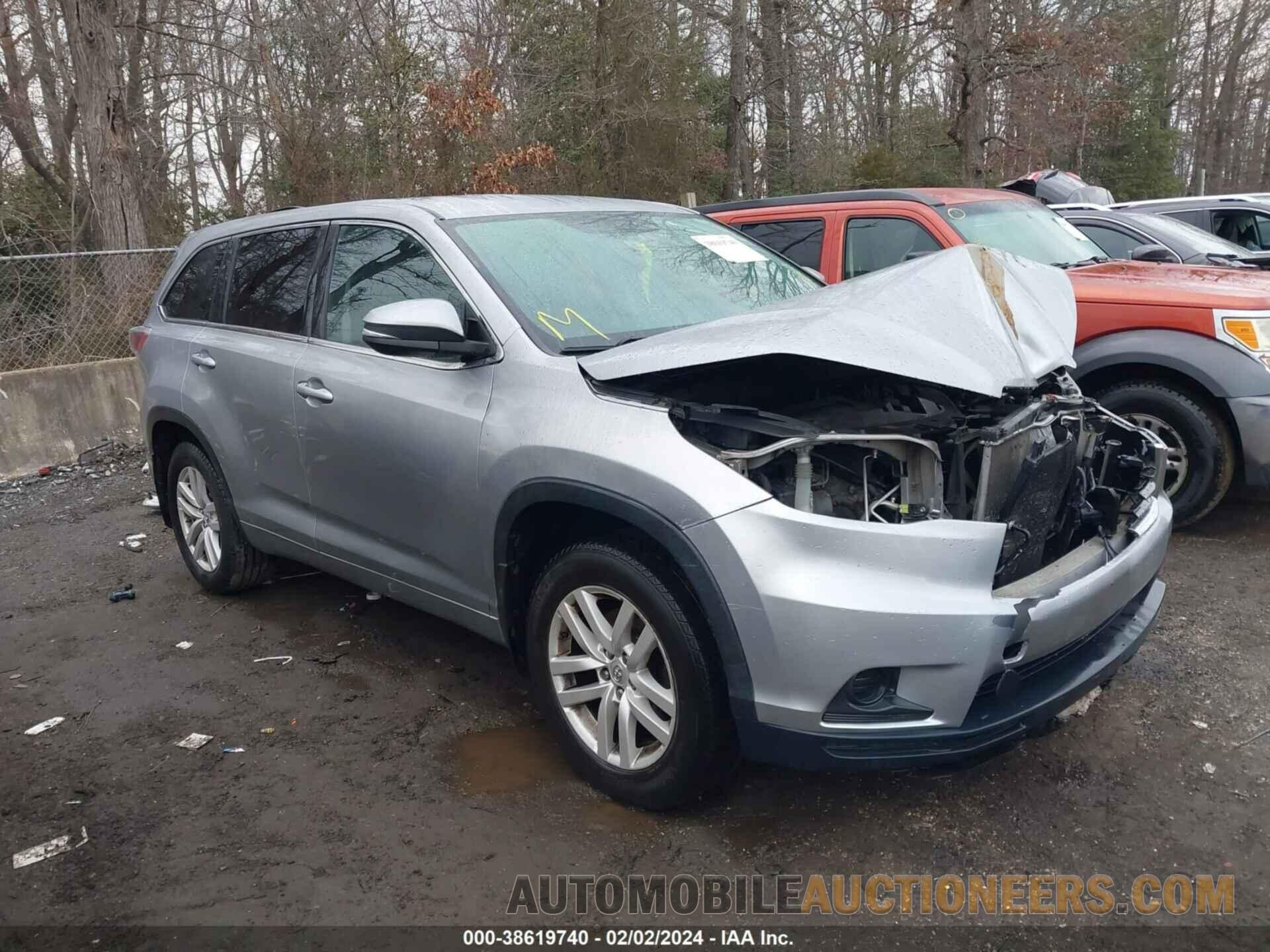 5TDBKRFH7FS154926 TOYOTA HIGHLANDER 2015