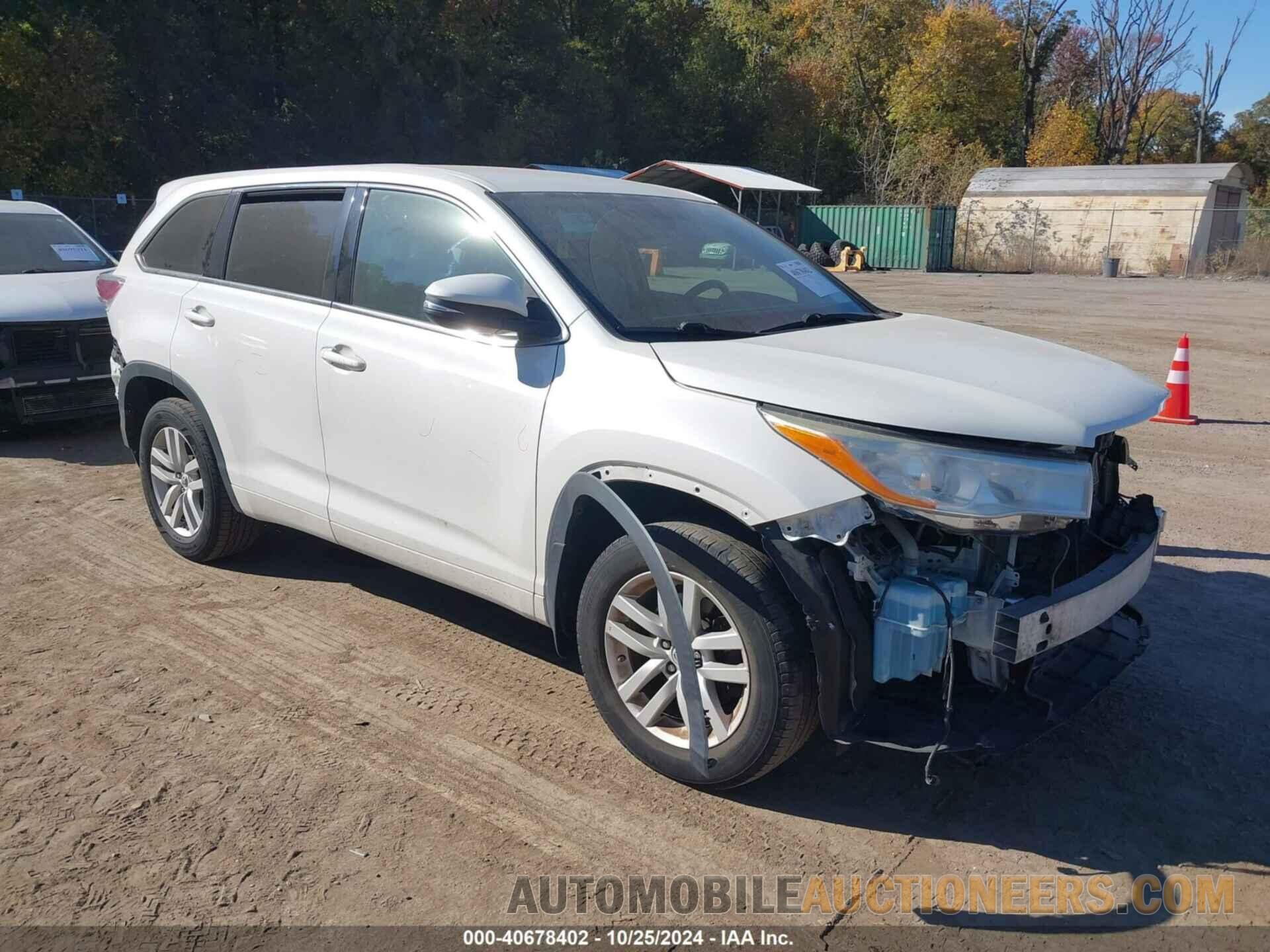 5TDBKRFH8ES024104 TOYOTA HIGHLANDER 2014