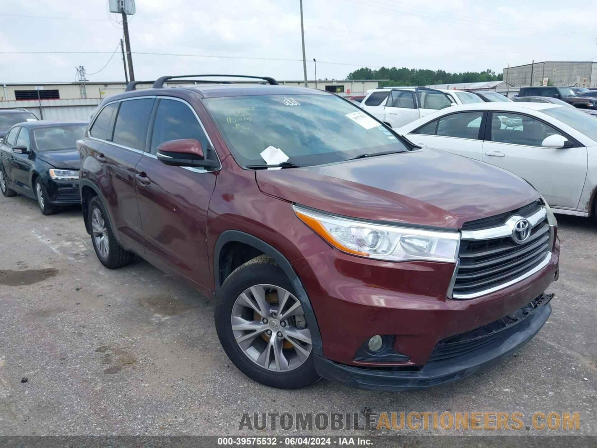 5TDBKRFH8FS088600 TOYOTA HIGHLANDER 2015