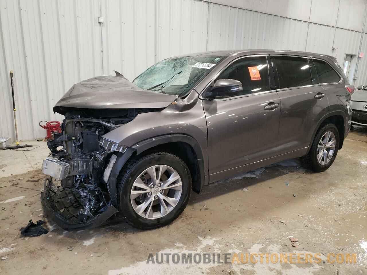 5TDBKRFH8FS177809 TOYOTA HIGHLANDER 2015