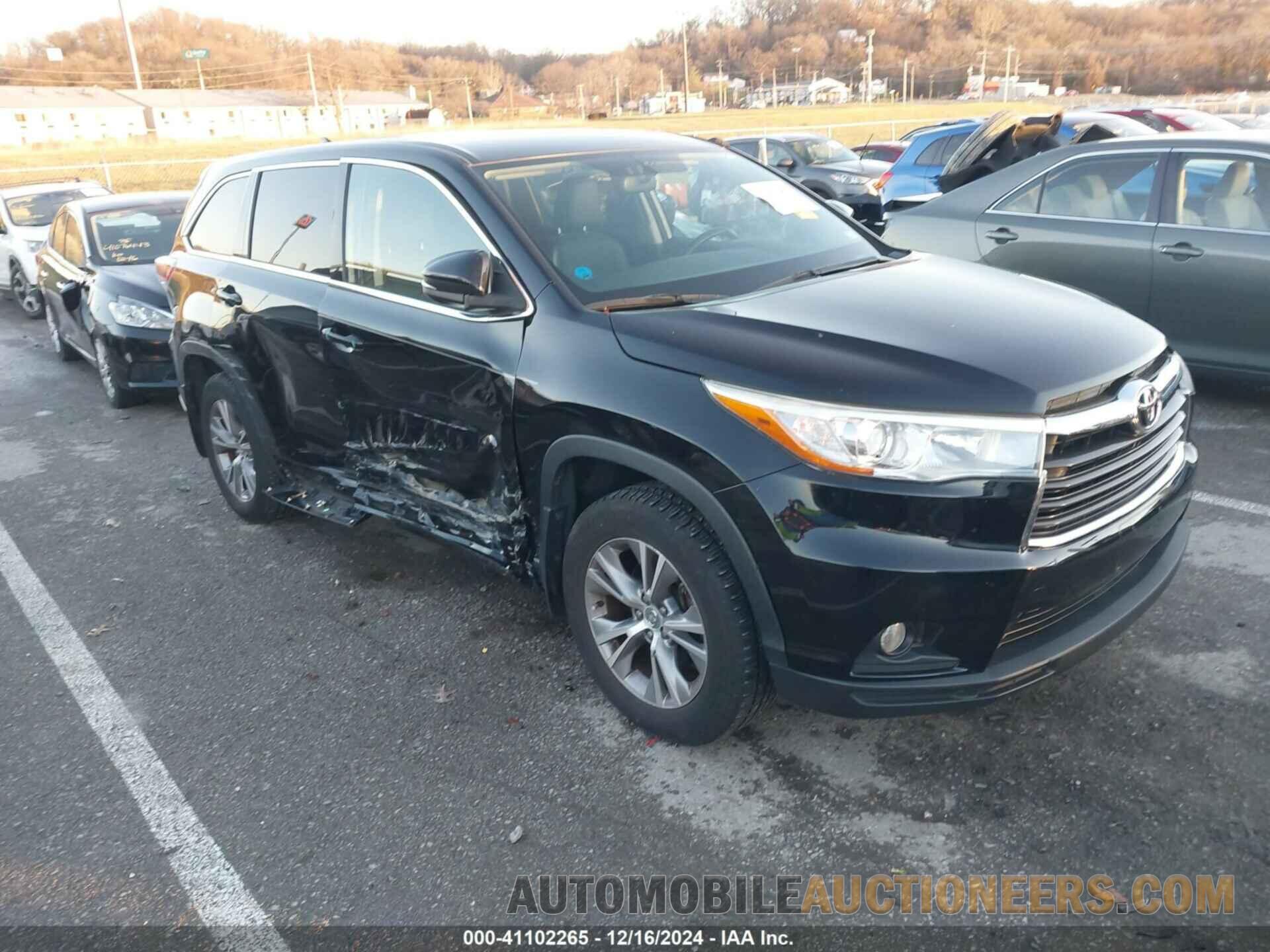 5TDBKRFH8FS191029 TOYOTA HIGHLANDER 2015