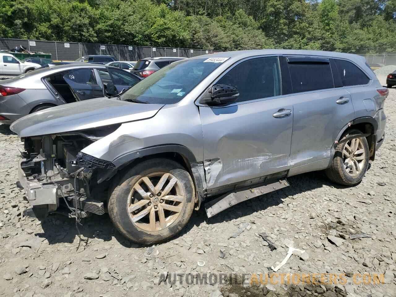 5TDBKRFH8GS261078 TOYOTA HIGHLANDER 2016