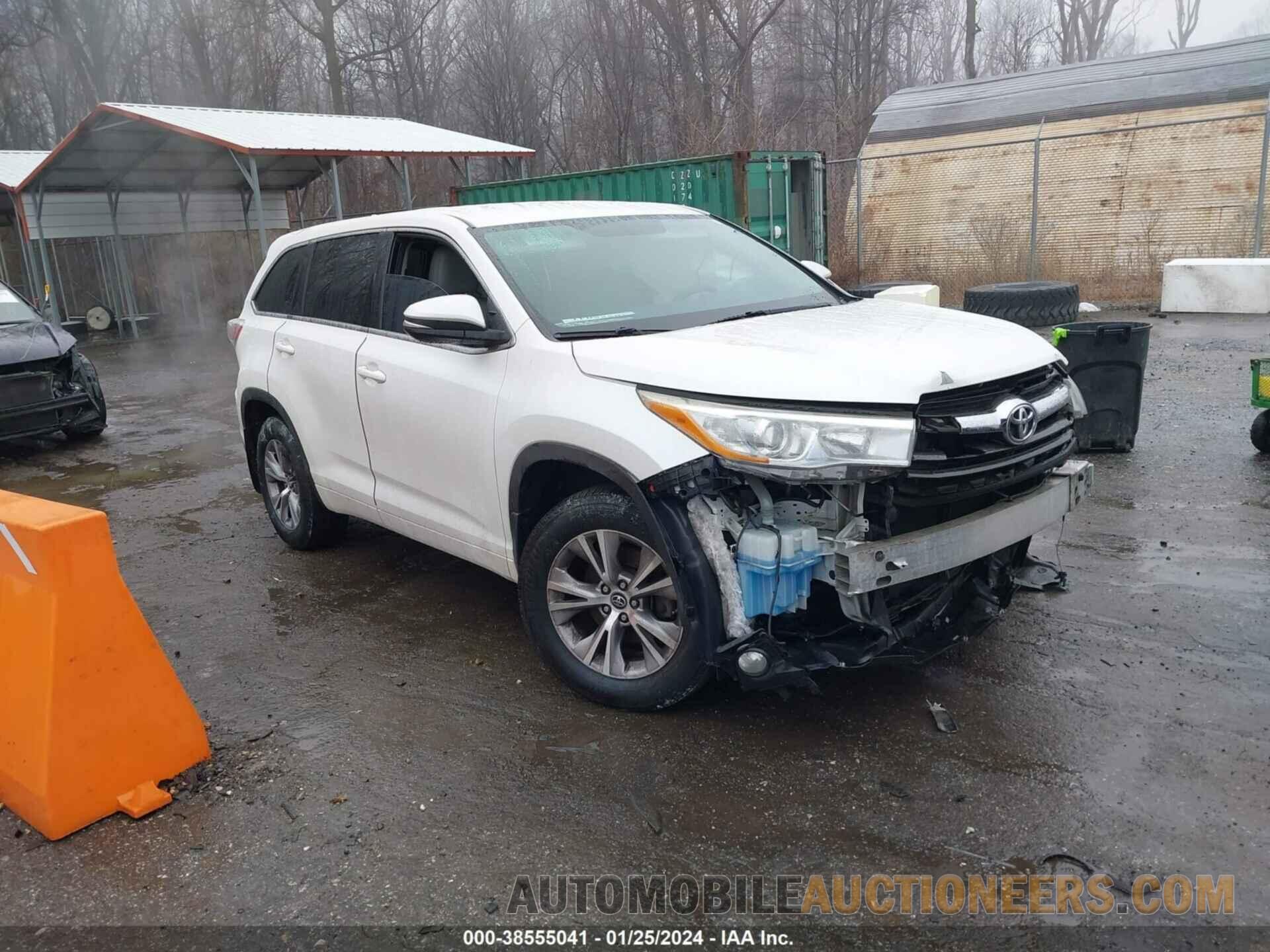 5TDBKRFH8GS298258 TOYOTA HIGHLANDER 2016