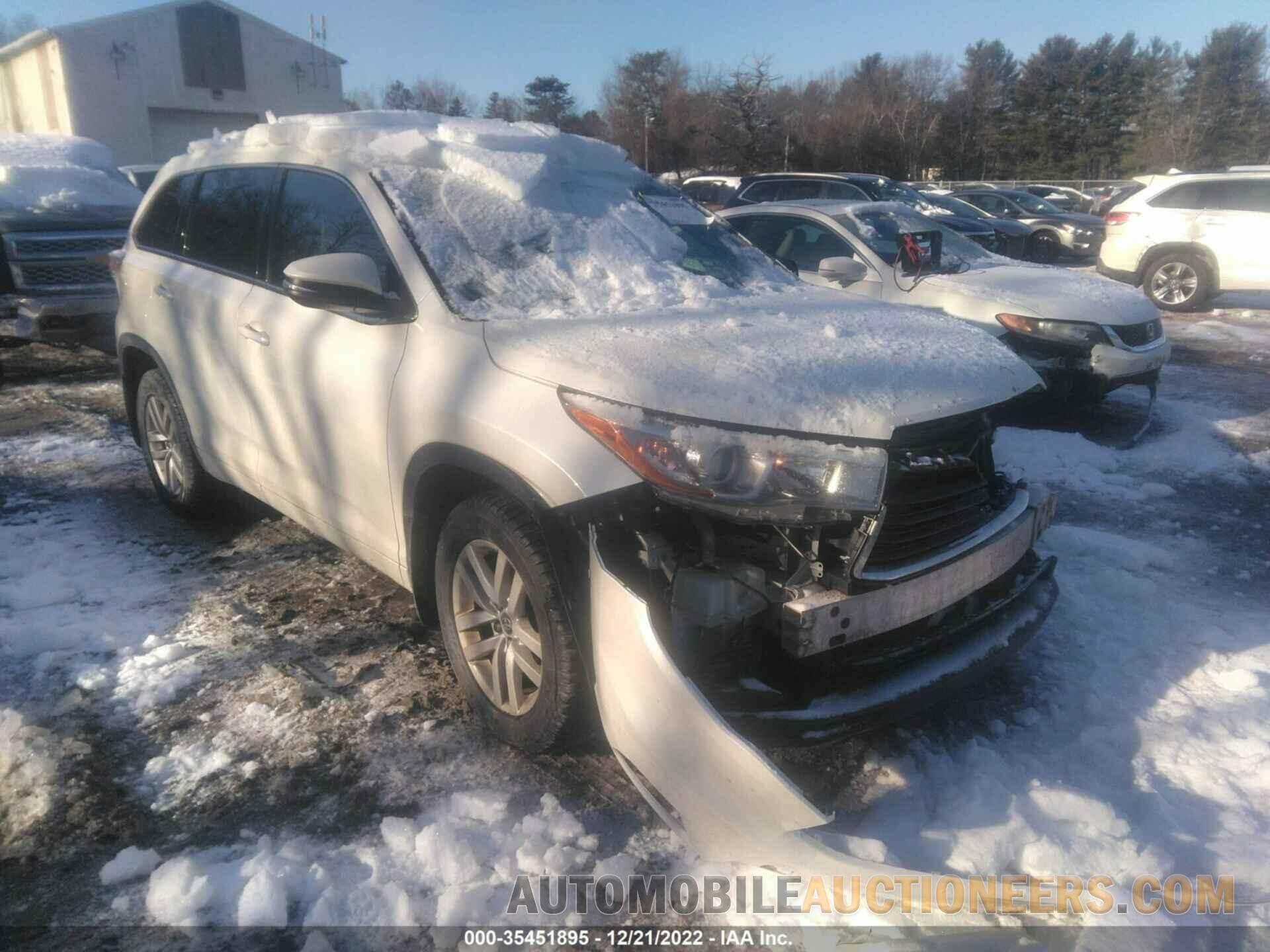 5TDBKRFH8GS306472 TOYOTA HIGHLANDER 2016