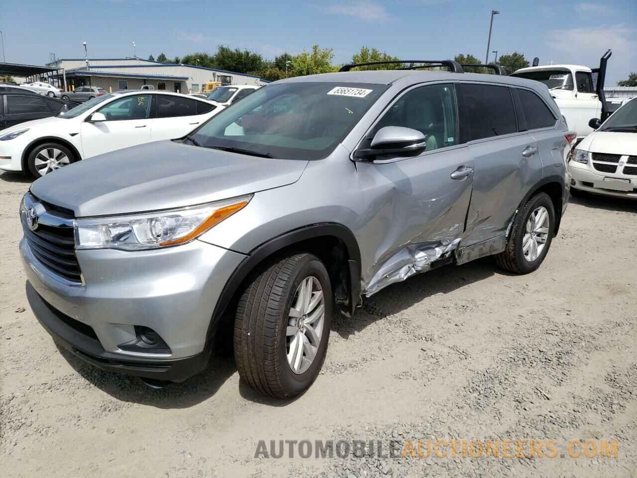 5TDBKRFH8GS309677 TOYOTA HIGHLANDER 2016