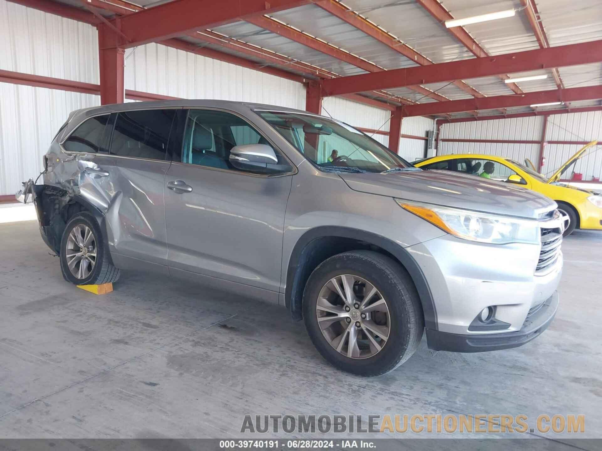 5TDBKRFH9FS077668 TOYOTA HIGHLANDER 2015