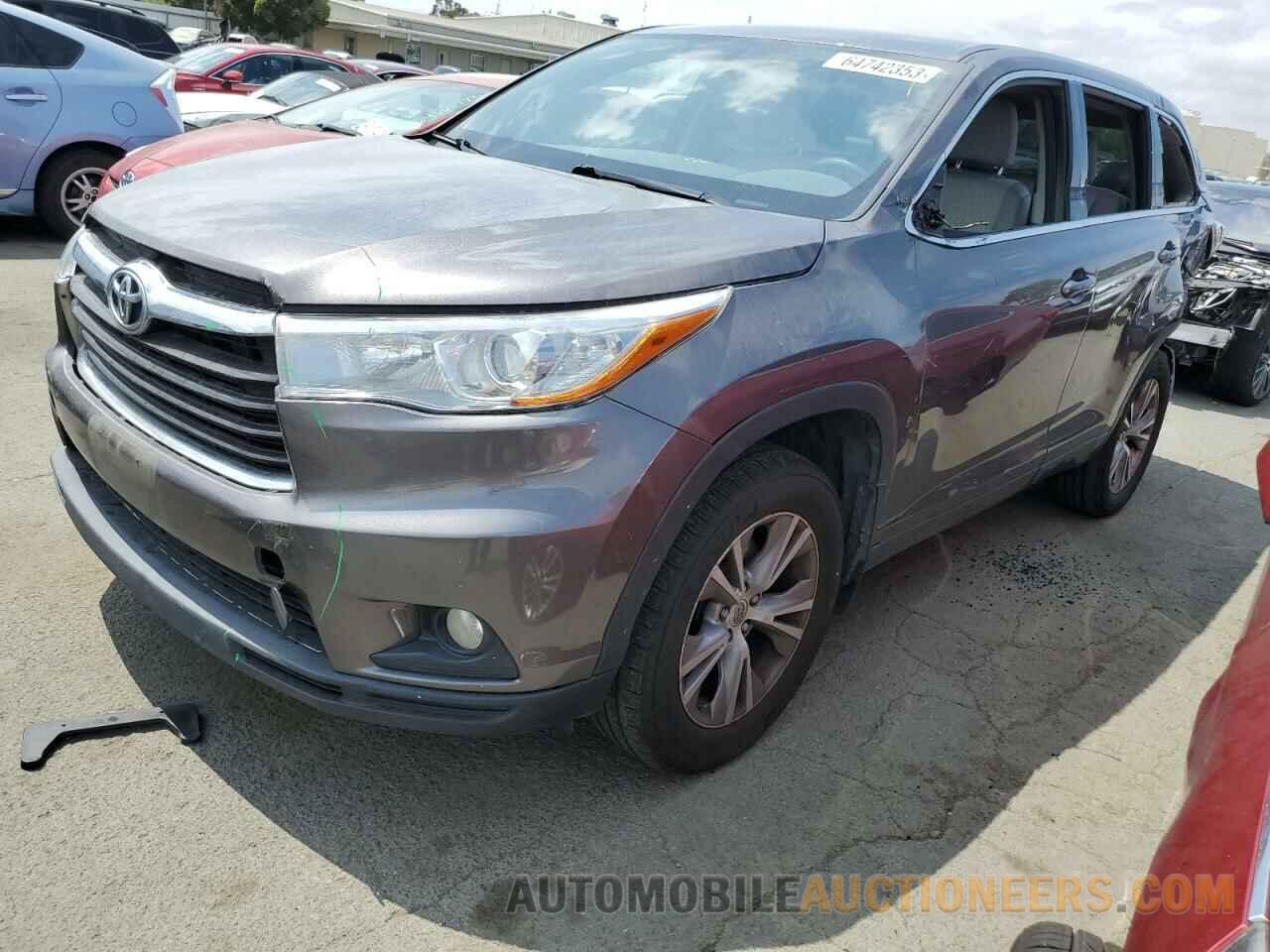 5TDBKRFH9FS101788 TOYOTA HIGHLANDER 2015