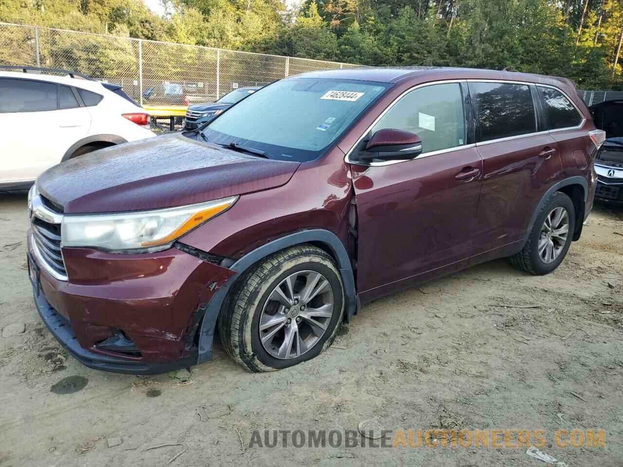 5TDBKRFH9FS138856 TOYOTA HIGHLANDER 2015