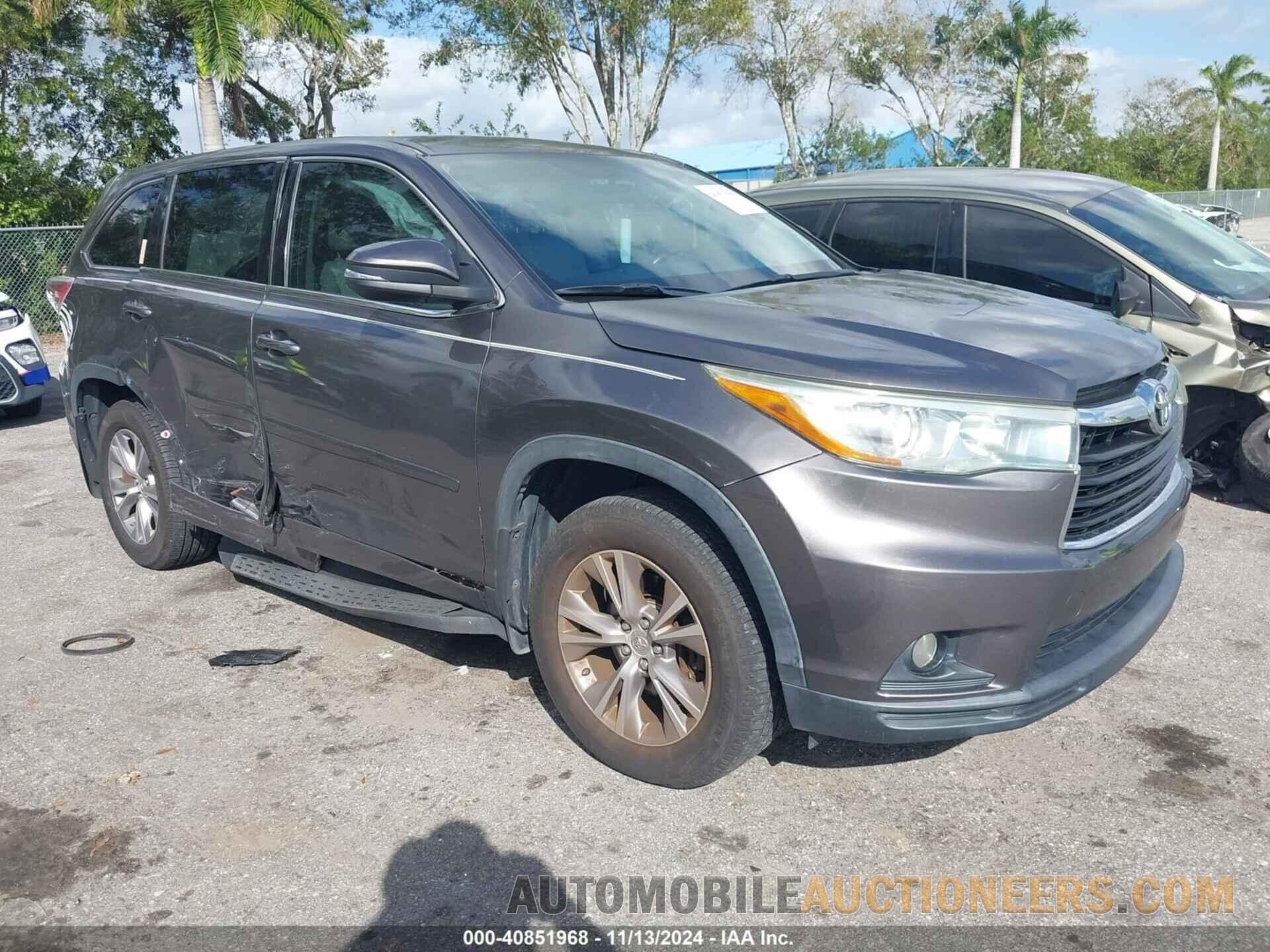 5TDBKRFH9FS154118 TOYOTA HIGHLANDER 2015