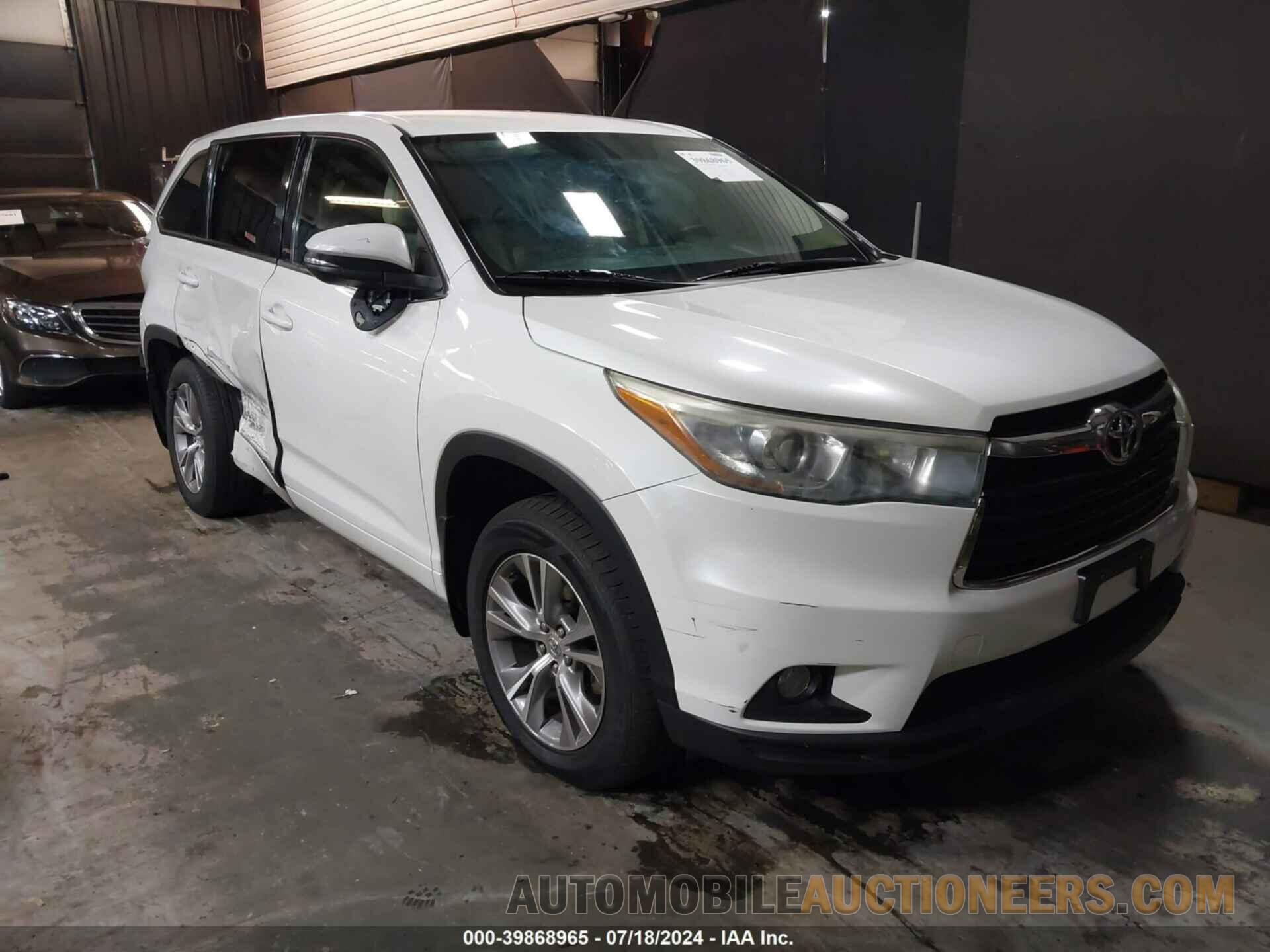 5TDBKRFH9FS170397 TOYOTA HIGHLANDER 2015