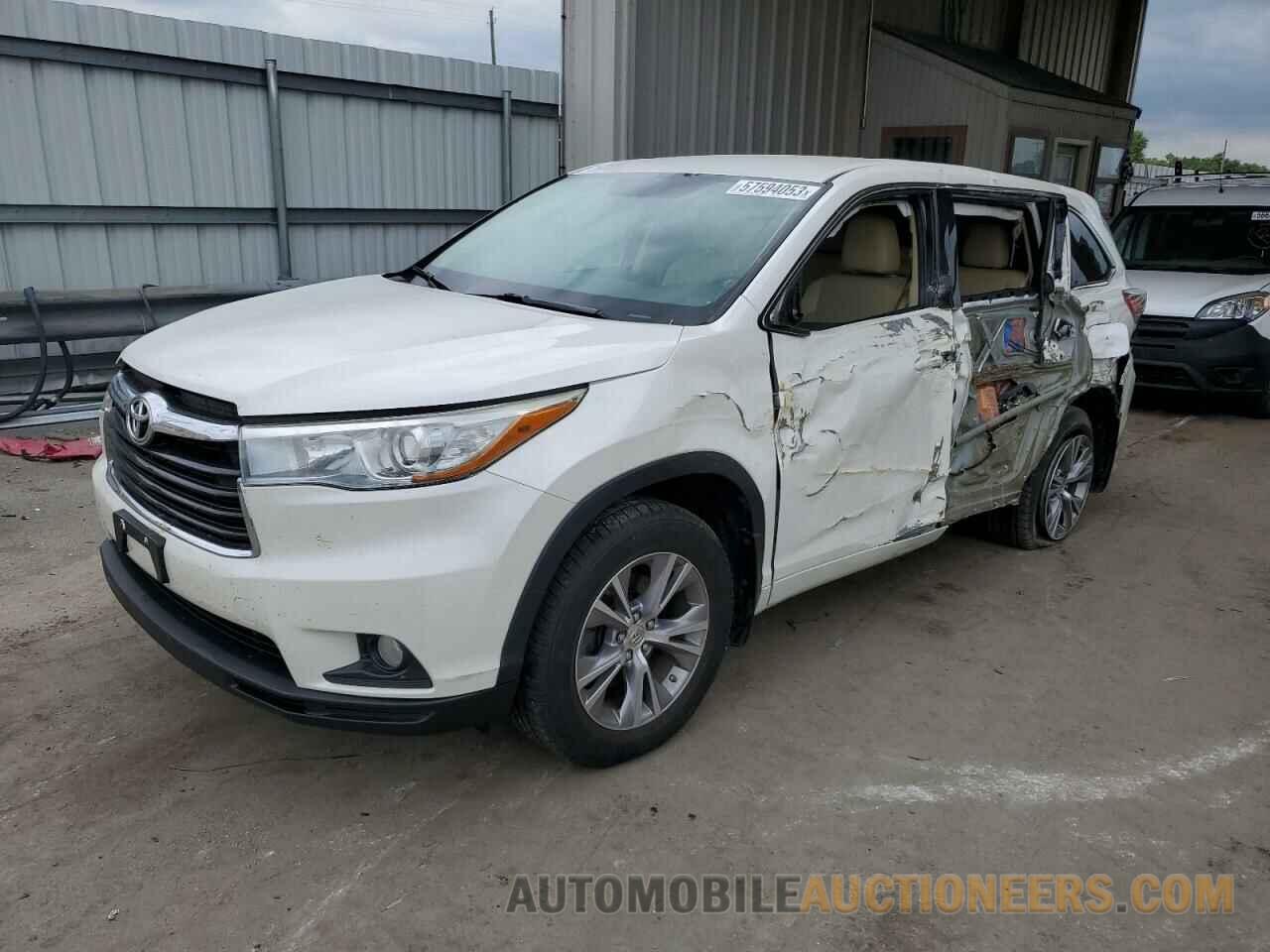 5TDBKRFH9FS195171 TOYOTA HIGHLANDER 2015