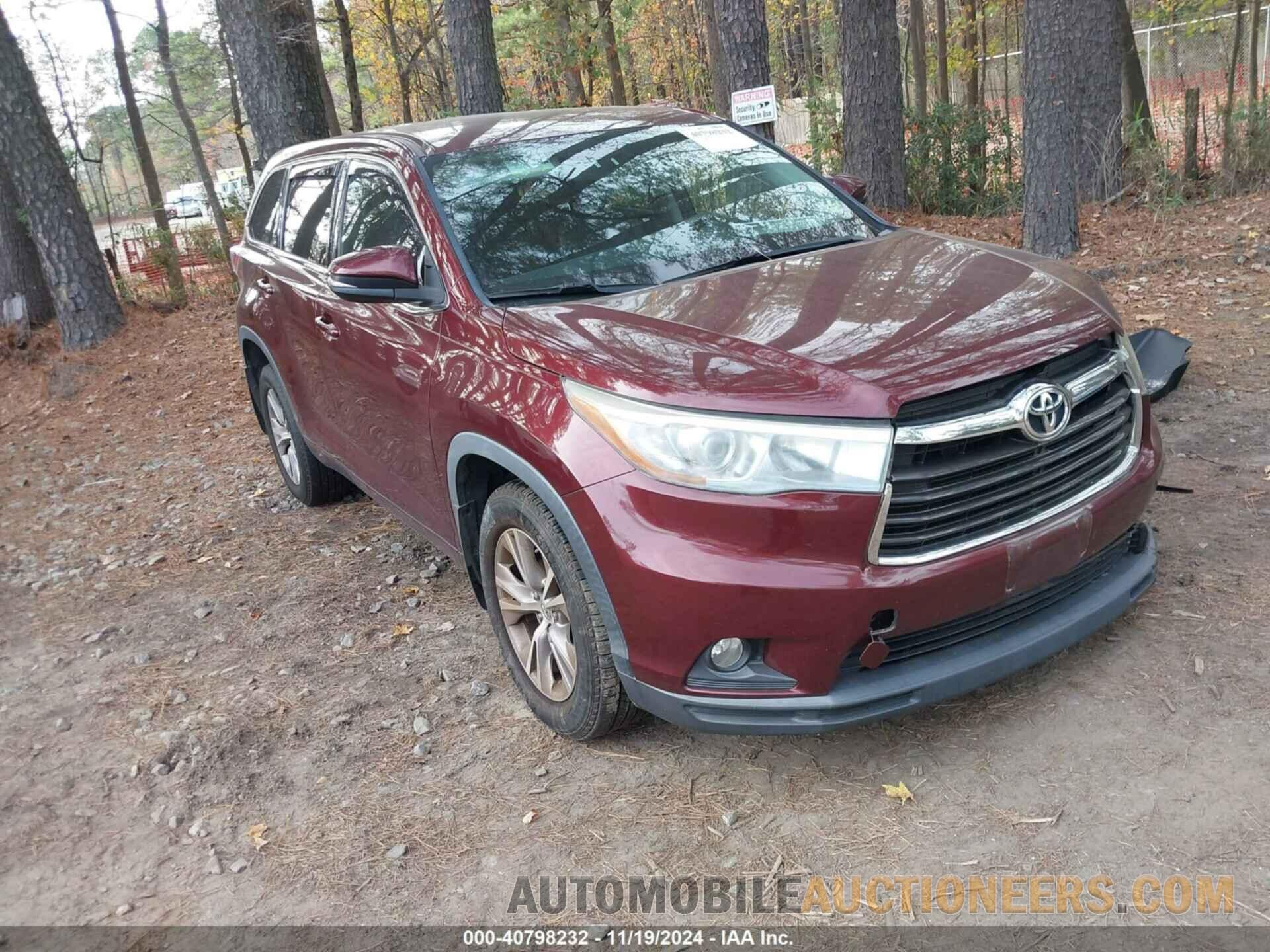 5TDBKRFH9FS205181 TOYOTA HIGHLANDER 2015