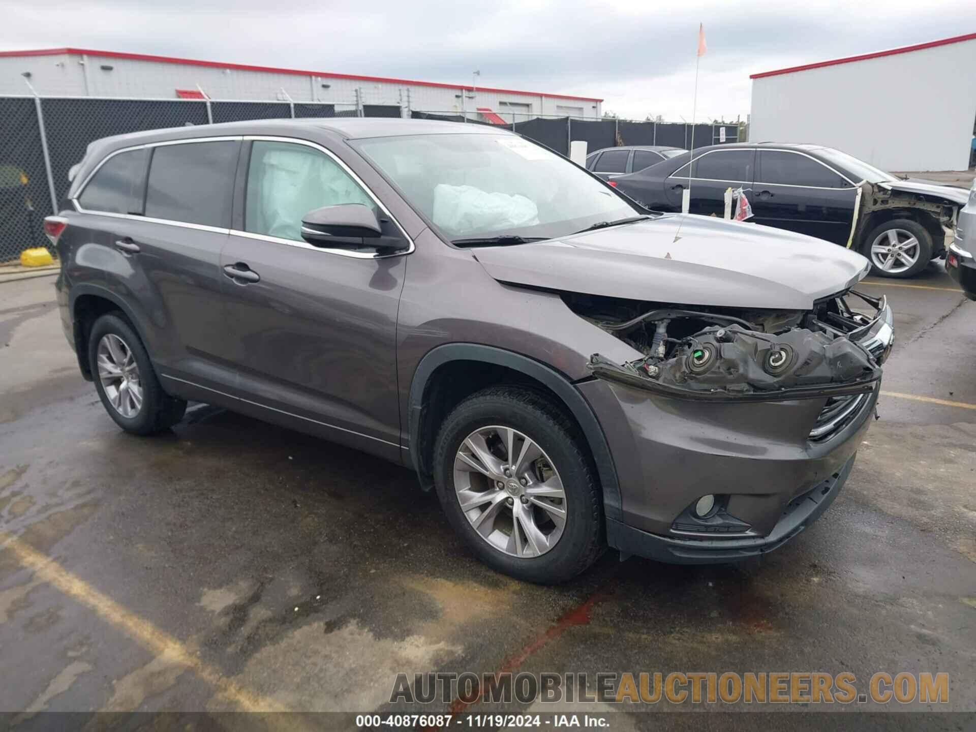 5TDBKRFH9FS222790 TOYOTA HIGHLANDER 2015