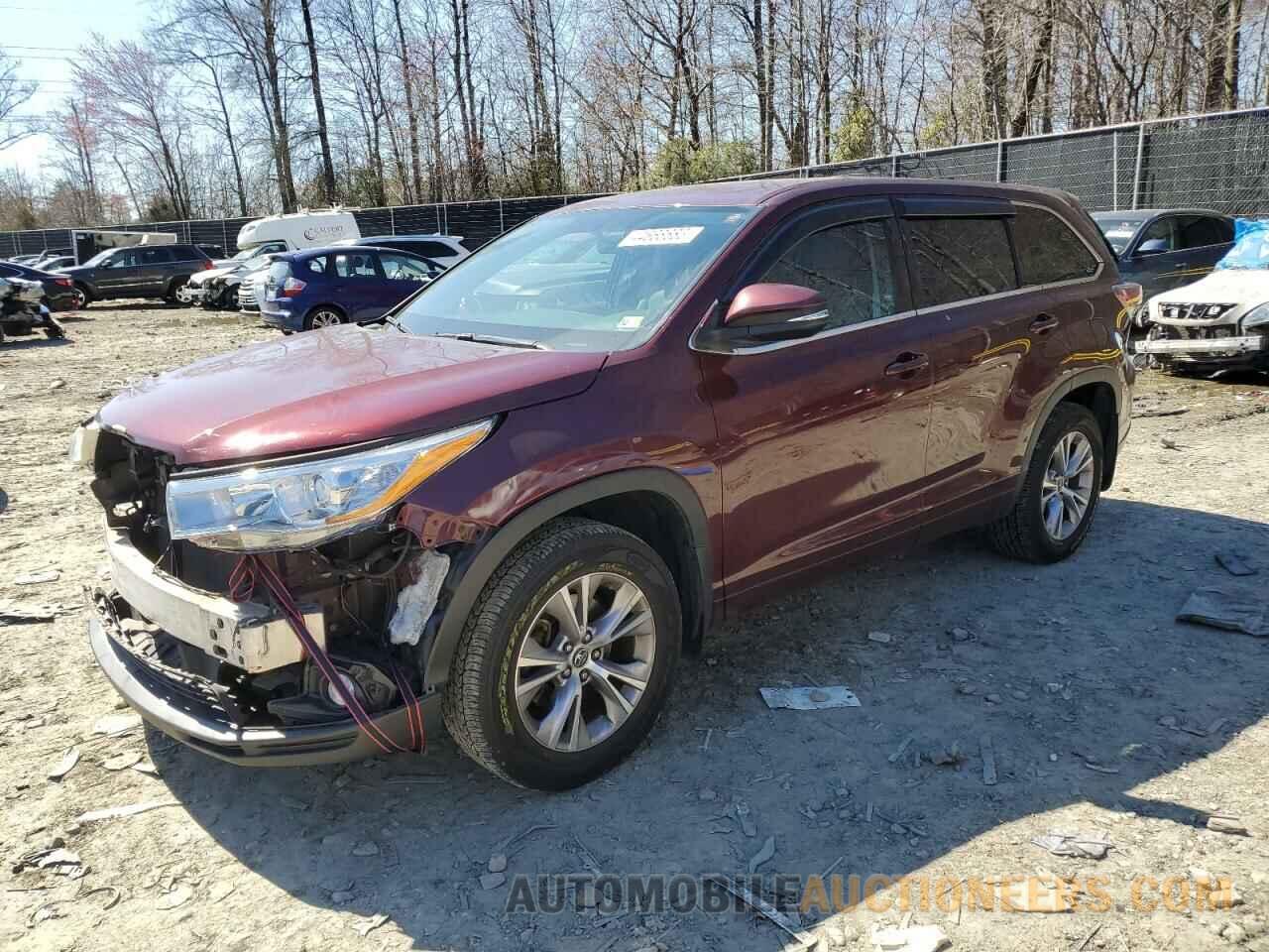 5TDBKRFH9GS237078 TOYOTA HIGHLANDER 2016