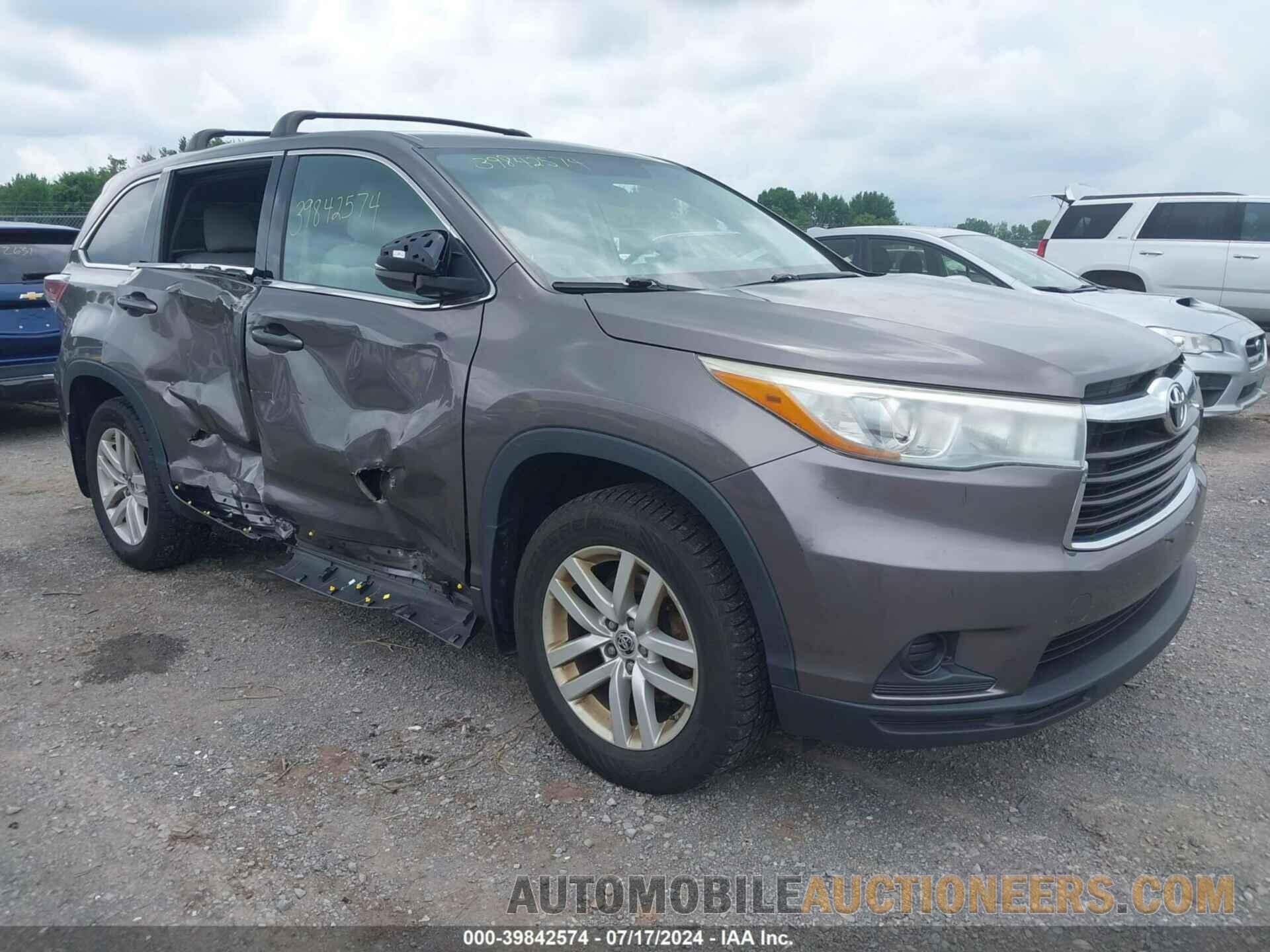 5TDBKRFH9GS263812 TOYOTA HIGHLANDER 2016