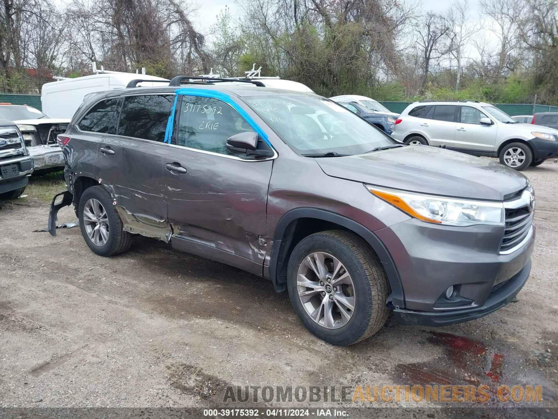 5TDBKRFH9GS322180 TOYOTA HIGHLANDER 2016