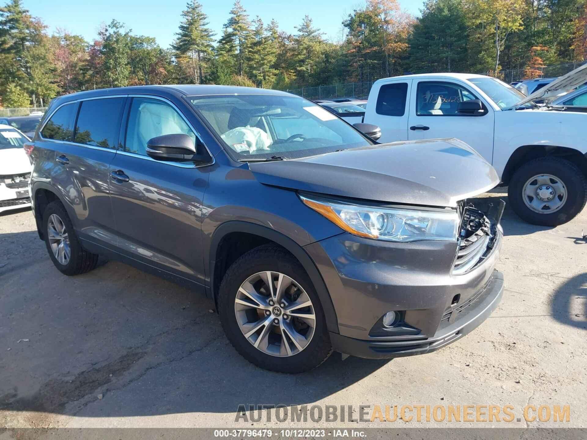 5TDBKRFH9GS324821 TOYOTA HIGHLANDER 2016